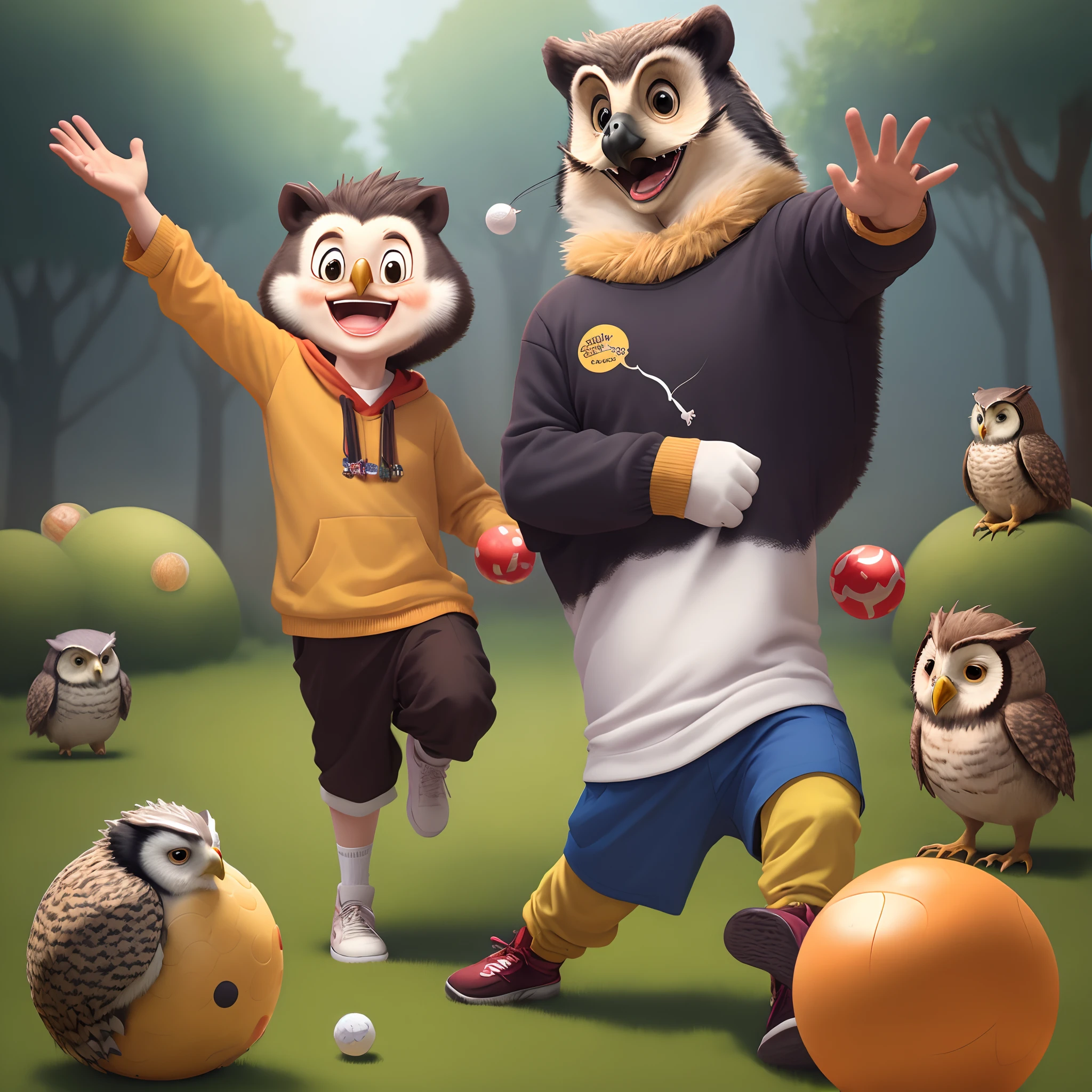 Dancing Badger showed off his incredible moves, while Wise Owl told old stories. Even the hedgehogs wrapped in balls rolled around and had fun. And when Raul the ra sang, everyone felt at peace and happy