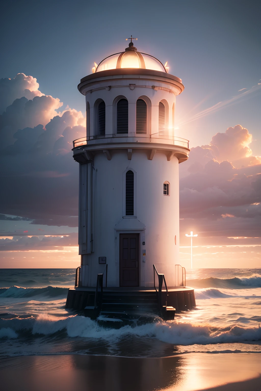 Hope in God is a beacon of light that illuminates our lives cinematic, 8k, realistic.