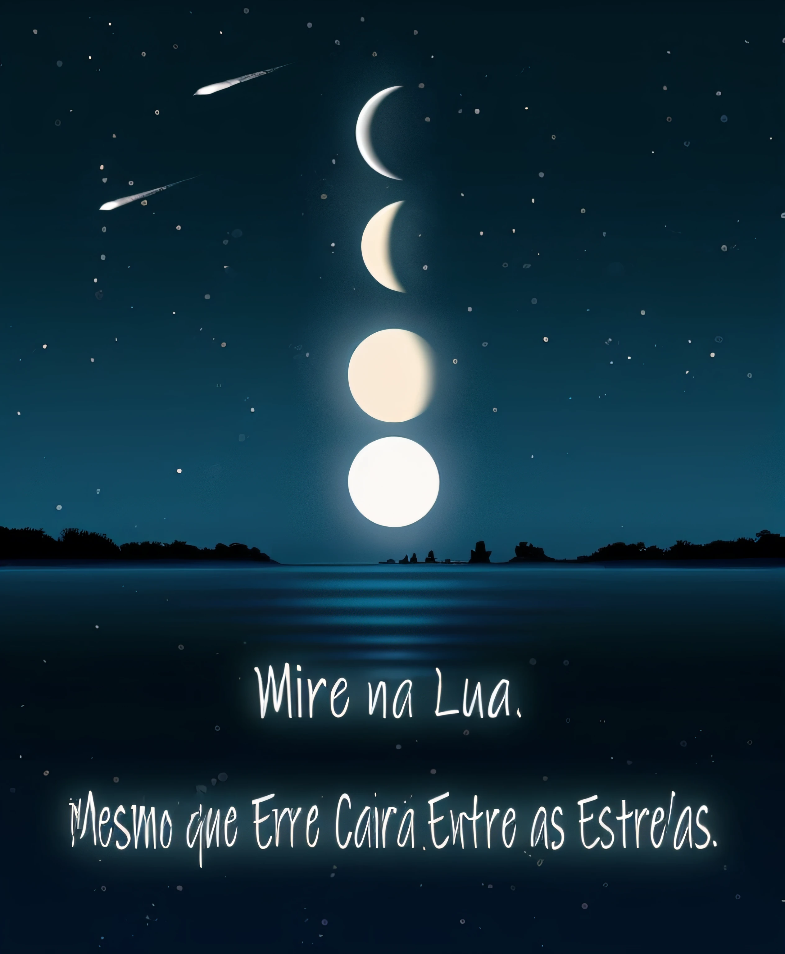 uma foto tirada de uma tela de computador de uma lua e algumas estrelas, Le Long, illustartion, Directed by: Nandor Soldier, by Maria Helena Vieira da Silva, by Almada Negreiros, Directed by: Enrique Tábara, por Mym Tuma, Wicca, sob a lua cheia