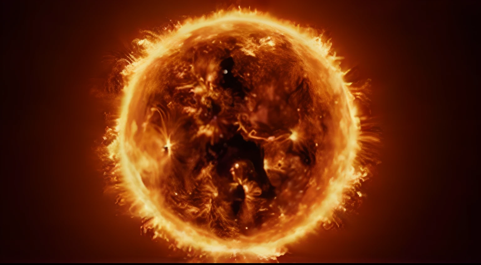 Un primer plano de un sol con un fondo negro, Llamarada solar HD, The sun is exploding, Cosmic Sun in the background, La luz del sol se consume, solar flare, Sol explotando en el fondo, Solar Flare Unreal Motor, El Sol. Beautiful, Una vista expansiva del sol, La superficie del sol, erupciones solares, Gran sol en el cielo, Sol gigante