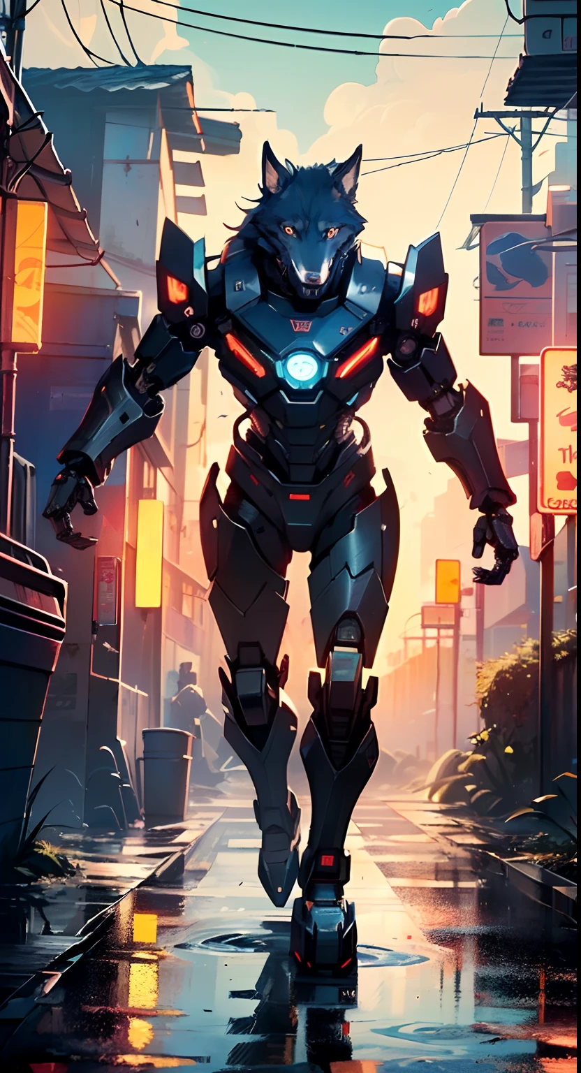 (((A mechanical wolf,cyborg wolf,cyborg-wolf,animal,wolf robot))),no human,detailed wolf,intricate mechanic wolf,

(dynamic pose:1.0),solo focus,(centered,scale to fit dimensions,Rule of thirds),

(dynamic pose:1.0),solo focus,embarrassed,(centered,scale to fit dimensions,Rule of thirds),

cyberpunk city by the ocean at night, with bright neon signs and dark stormy clouds and puddles, scenery:1.25,

highres, sharp focus, (ultra detailed, extremely detailed), (photorealistic artwork:1.37),(extremely detailed CG unity 8k wallpaper),((synthwave background theme)),(((vibrant colors))),(intricate background),(masterpiece),(best quality),