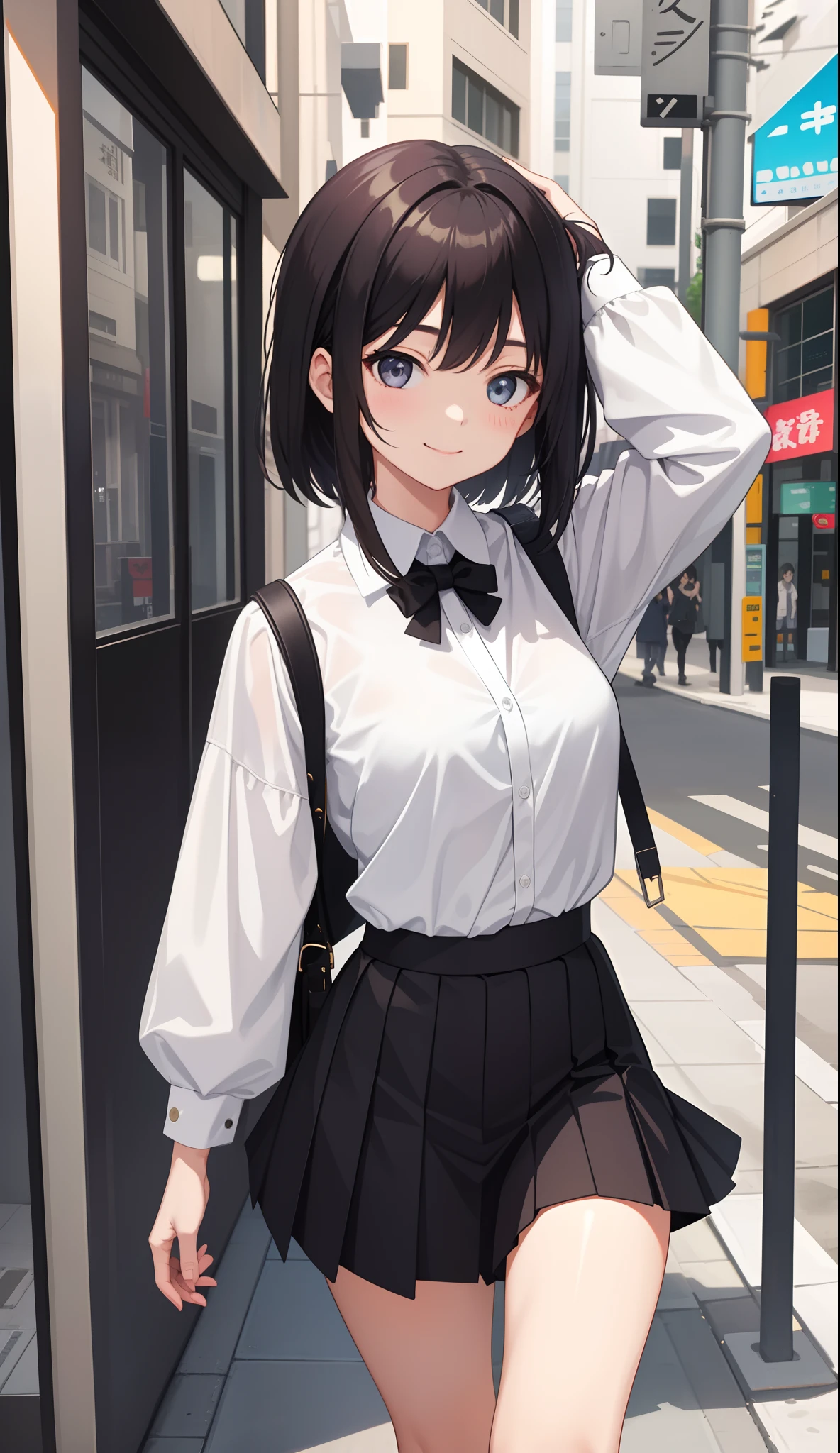 1girl in、AS-Adult、A smile、(small tits)、
