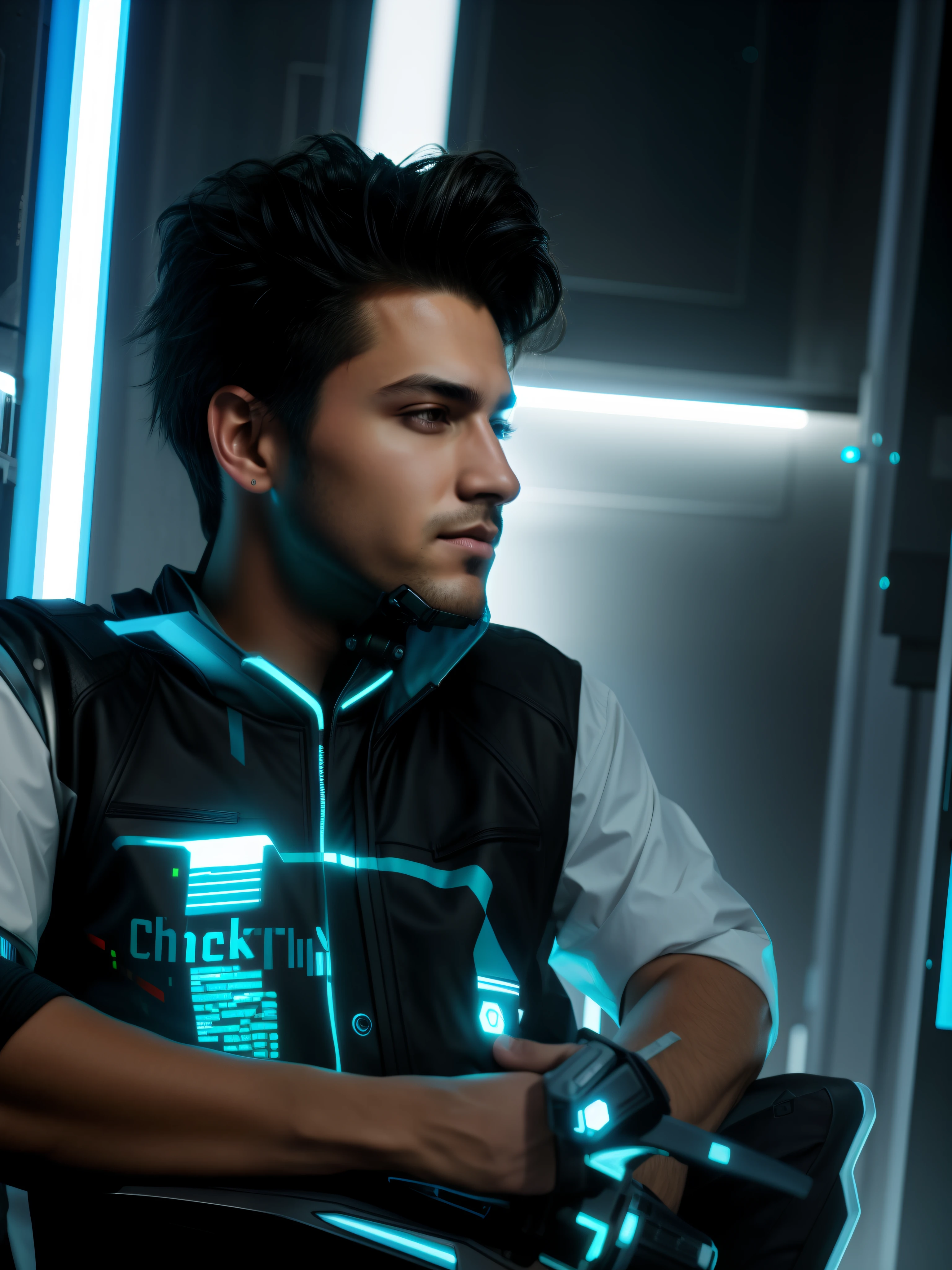 Change background. Cyberpunk handsome boy . realistic face. 8k , ultra realistic