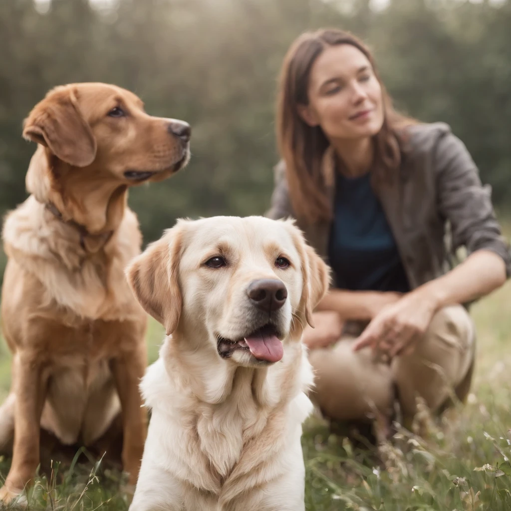 dog and owners together