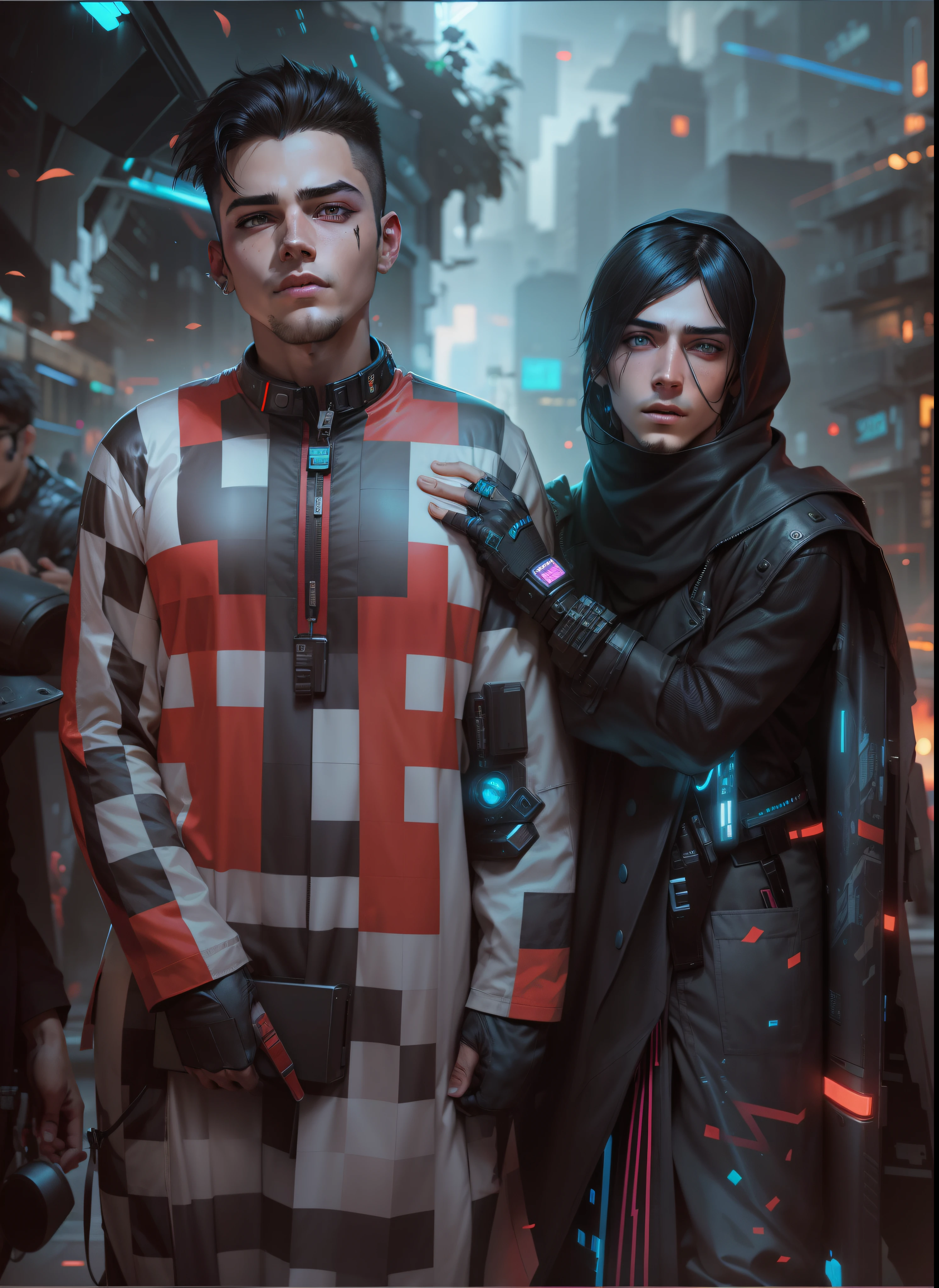 Change background cyberpunk handsome boy, realistic face, ultra realistic, nice eyes,