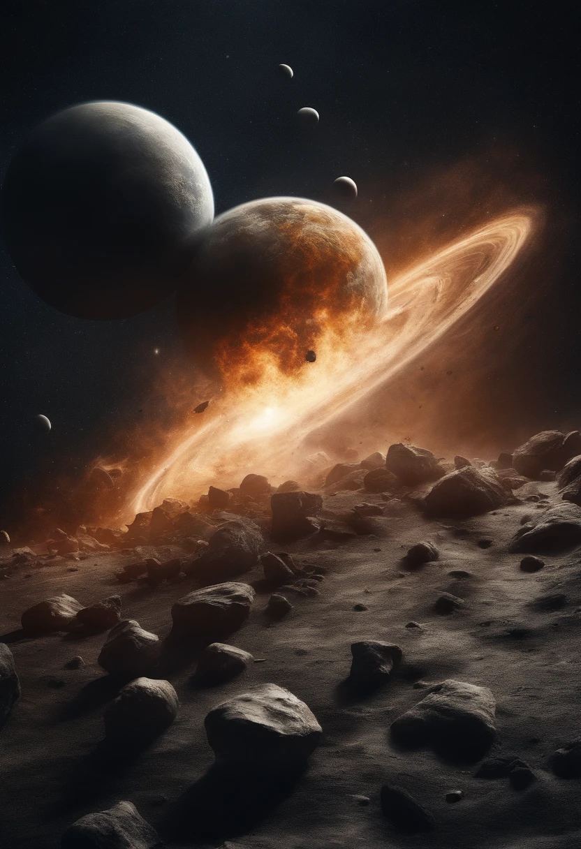 Earth asteroid collision space debris realistic