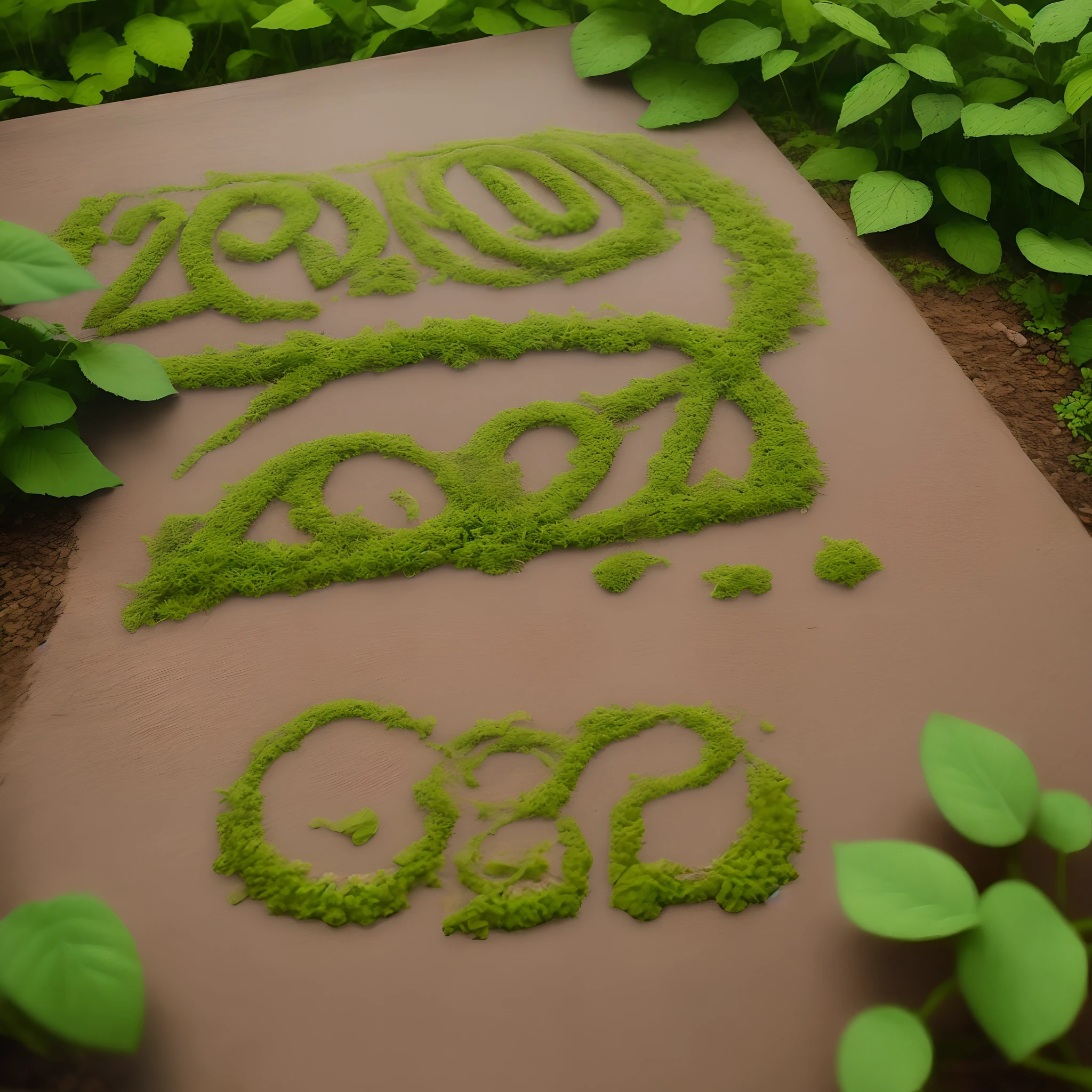 Criar um letreiro de 3000 x 3000 px com fundo degrade rosa acinzentado com a palavra MUSICOPHILIA formada por letras em caixa alta e que organicamente se mesclam com plantas verdes