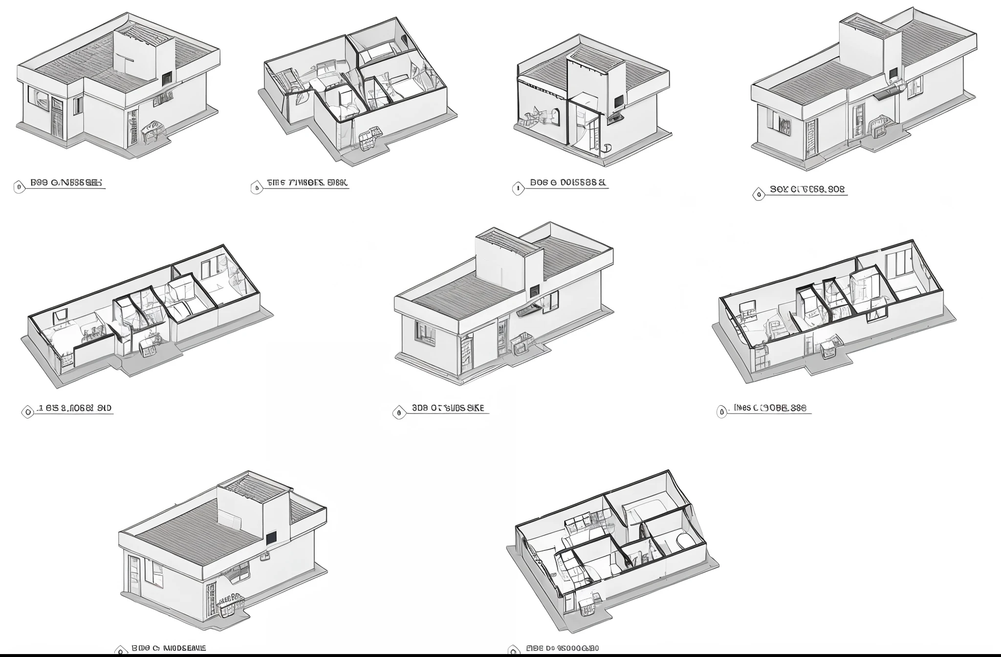Un grupo de dibujos de diferentes tipos de casas, Isometric views, Arquitectura de la vivienda, isometric view!!!!, isometric drawing, axonometric drawings, isometric style, Isometric spelling, isometric 3 d, isometric 3D, Villa Inter Dimensional, Architectural concepts, Isometric, isometric perspective view, 3 d isometric, 3d isometric