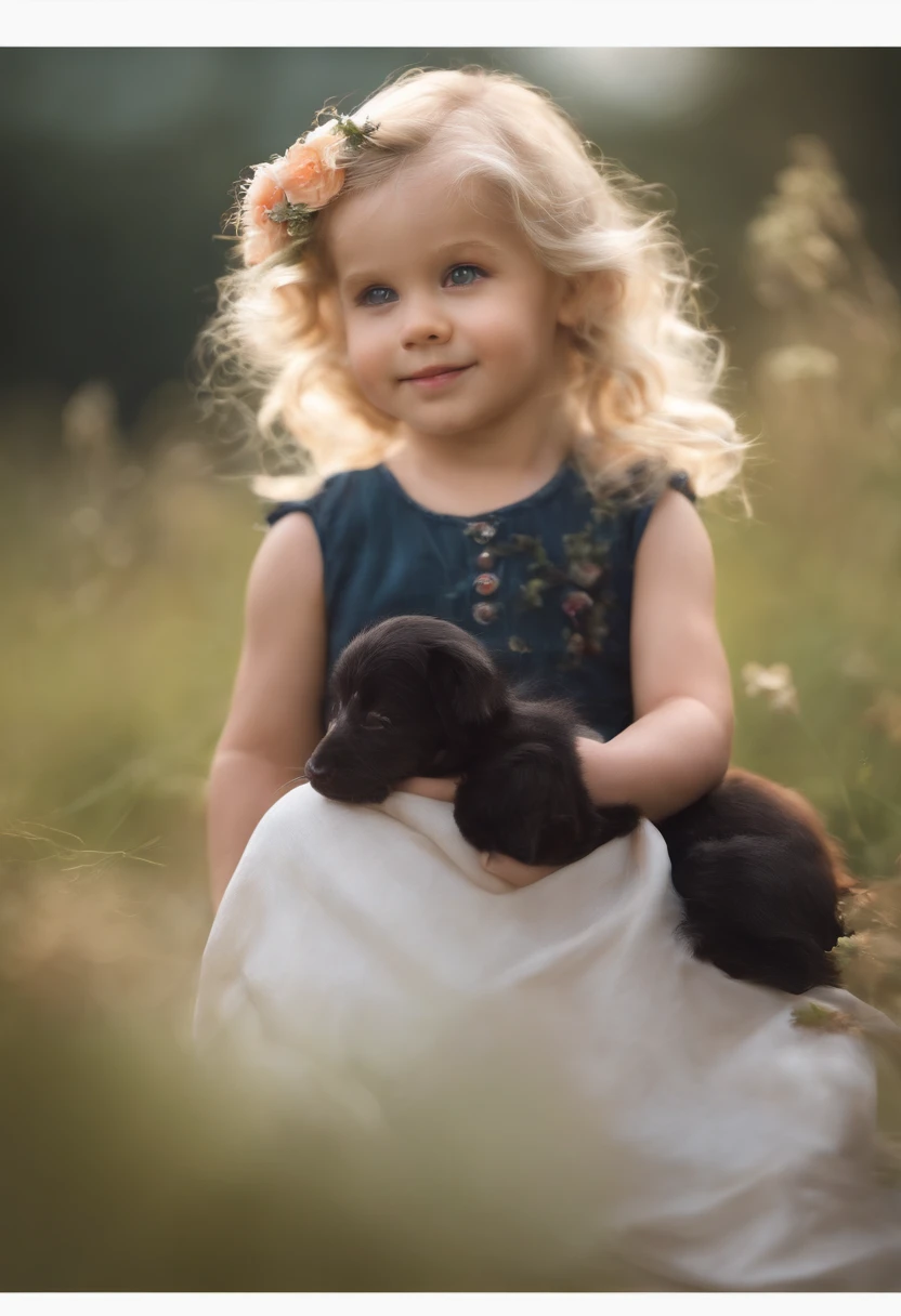 flank a blond cute little