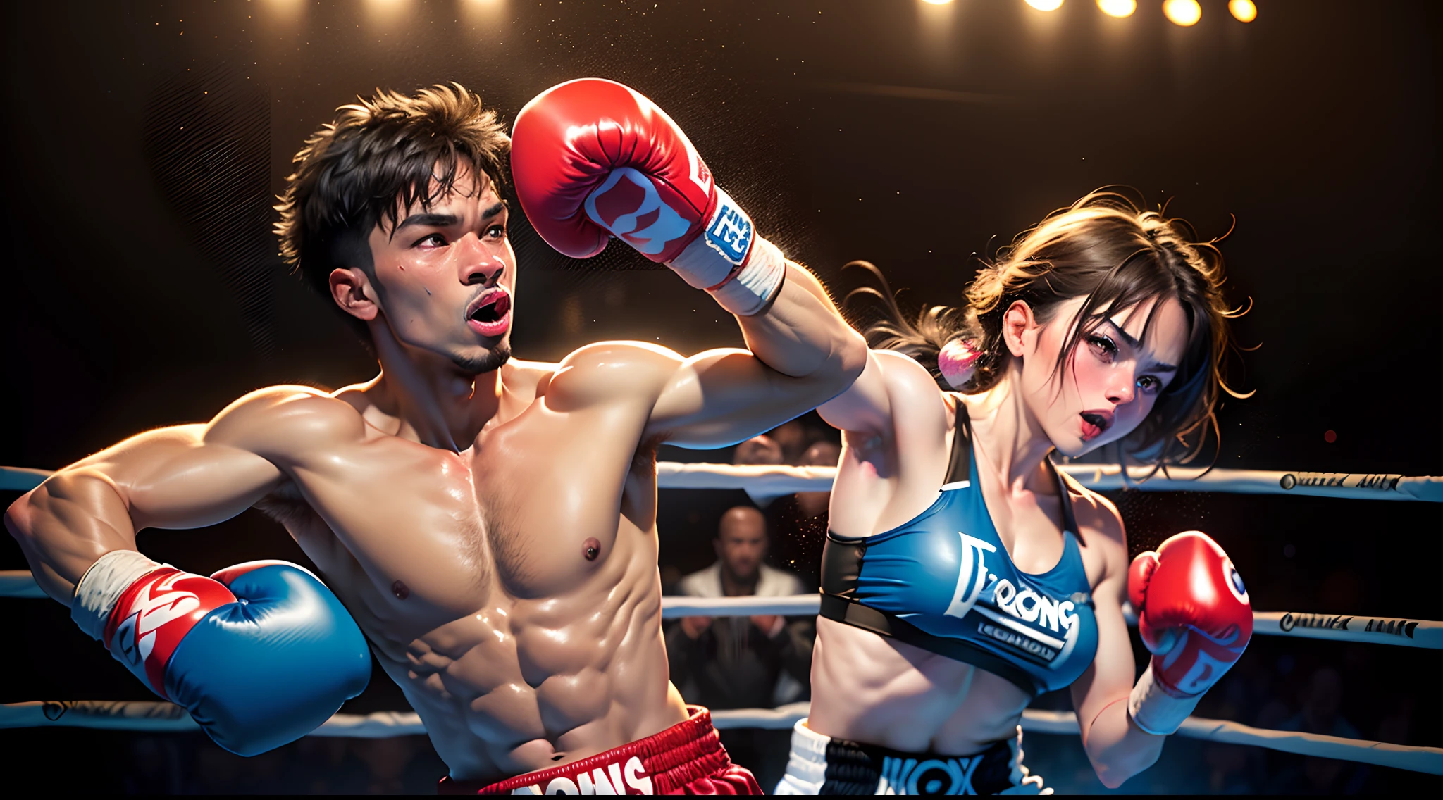 Tigre com luvas de boxing