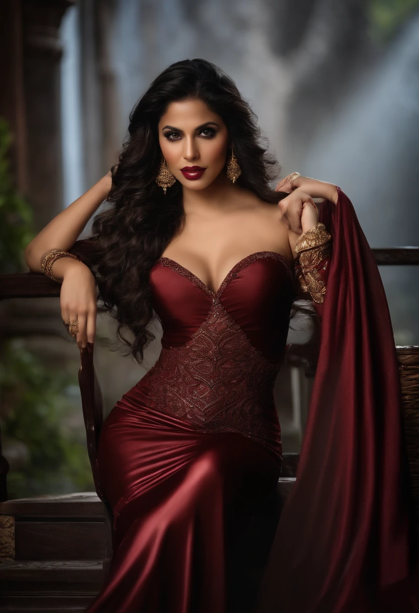 mujer vientre plano cabello largo recogido, (Indian girl),beauty, indian, beautiful sexy women, , extremely detailed , jaw-dropping beauty, big boobs deep cleavage sexy , big boobs deep cleavage, sexy indian women, massive boobs in , high quality raw photo, excellent composition, Front View, Full Body, Head to Feet, Photoshoot, Bombshell, scary vampire girl, black magic, Wet Shakira, Mature Old Aged Stunning Elder Singer Shakira in Lipstick ,((Wearing Tight Slim Super Long Deep Chocolate Brown Shiny Metallic Vampire Latex Mermaid Long Gown ))(cinematic lighting, cinematic colors, masterpiece, high detailed, best quality, photorealistic, ultra realistic, 8k hdr:1.2