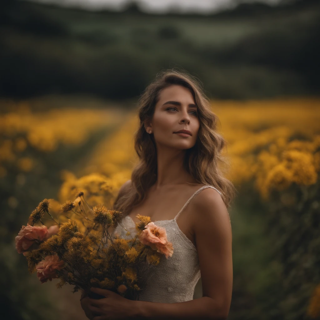 retrato completo, beautiful flower is ((bem amarrado)) por A ((corda)), o estranho, sedutor, e atmosfera abafada