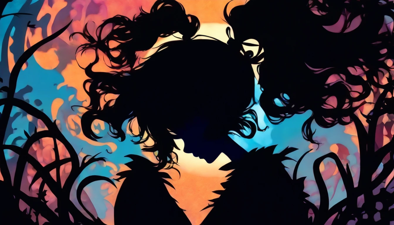 (Silhouette Art,cutouts:1.6)
(((Paper cutting art,A world where only black exists:1.3)
(Cowboy Shot),1 girl,Solo,
(Rabbit-eared girl,profile:1.2),white, Clear and beautiful face,15 Nights、lapin、Mochi
break
(Light blue moon)
Textured glass background,Arcana World