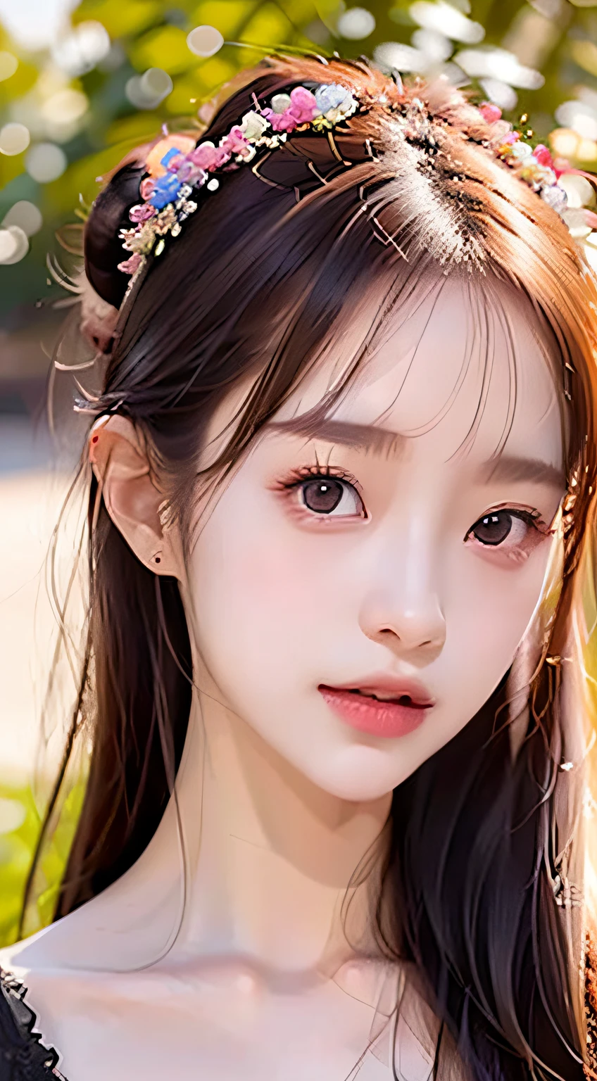 (ung girl), wonderful face and eyes, (amazingly beautiful girl), (highest quality:1.4), (super detailed), (very detailed CG integrated 8k wallpaper), very detailed, High-definition RAW color photo, professional photography, delicate eyes, double eyelid, droopy eyes, smile, spring,