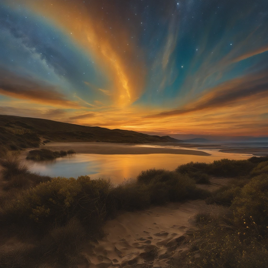 Coarse brushstrokes and wet paint,Fibonacci,the golden ratio,Melted wax,Visible brush strokes,oil on the canvas,Thick brushstrokes,insanely details,8K UHD,ultra-realistic realism,Van Gogh Starry Sky