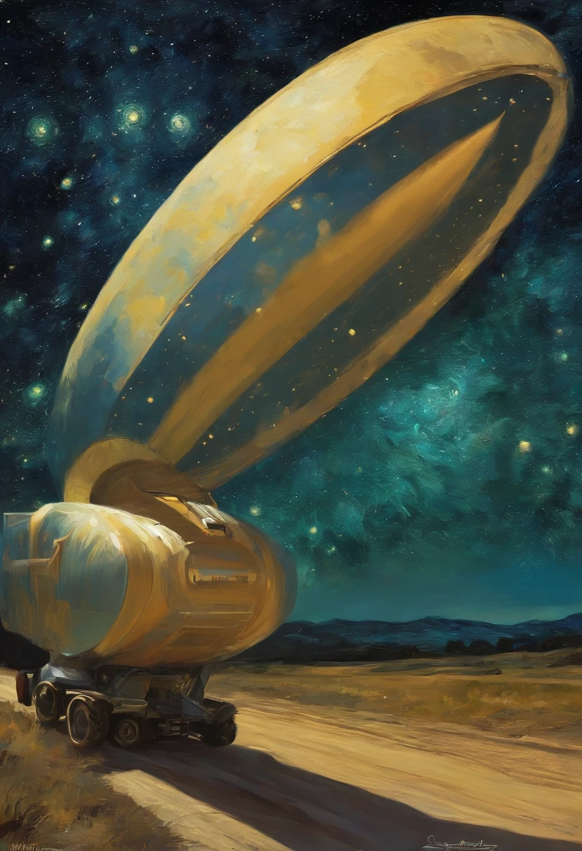 Noite estrelada van gogh,. Futuristic