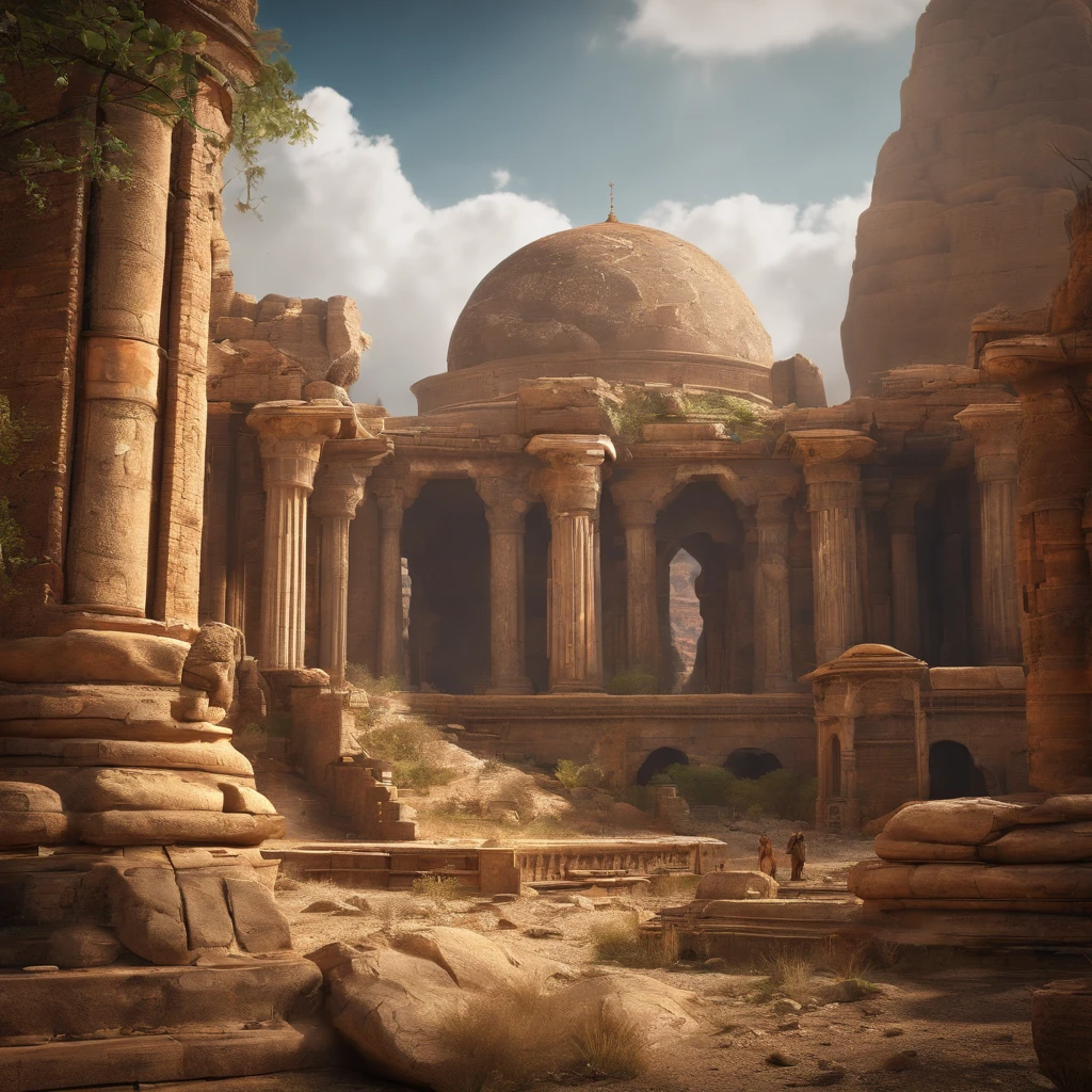 (Best quality,masterpeace),(hyperdetailed colourful),
A post-apocalyptic wasteland，Ruins of a once great civilization
,Perfectcomposition, Best Fair, (Golden ratio:1.2)
, hdr, Dramatic,Cinematic lighting, trending on artstationh,trending on CGSociety, profesional photo,huge detail,
