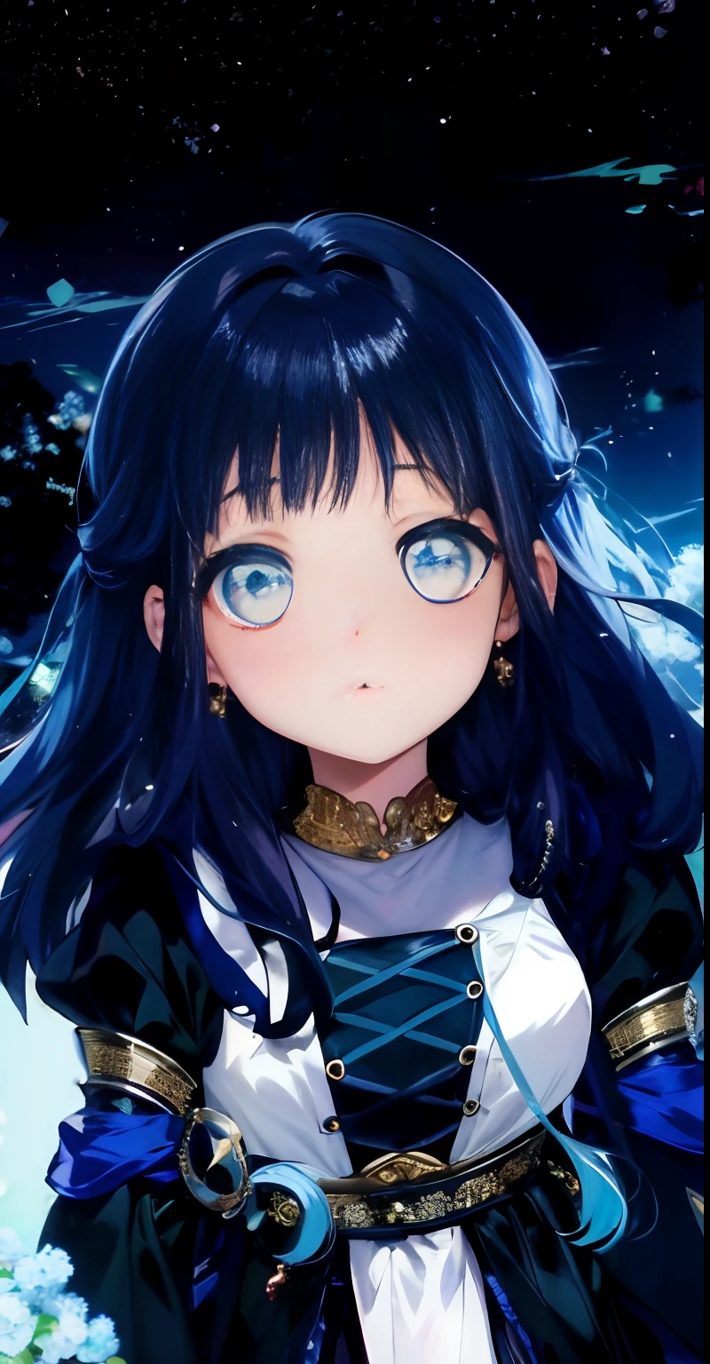 um close up de uma pessoa com cabelos longos e olhos azuis, anime moe artstyle, retrato bonito do anime, retrato detalhado da  do anime, night core, retrato estilo anime, visual anime de uma meninao, olhos azuis brilhantes, retrato impressionante do rosto do anime, arte anime de alta qualidade, com enormes olhos luminosos e tristes, retratos bonitos da menina do anstilo anime 4K