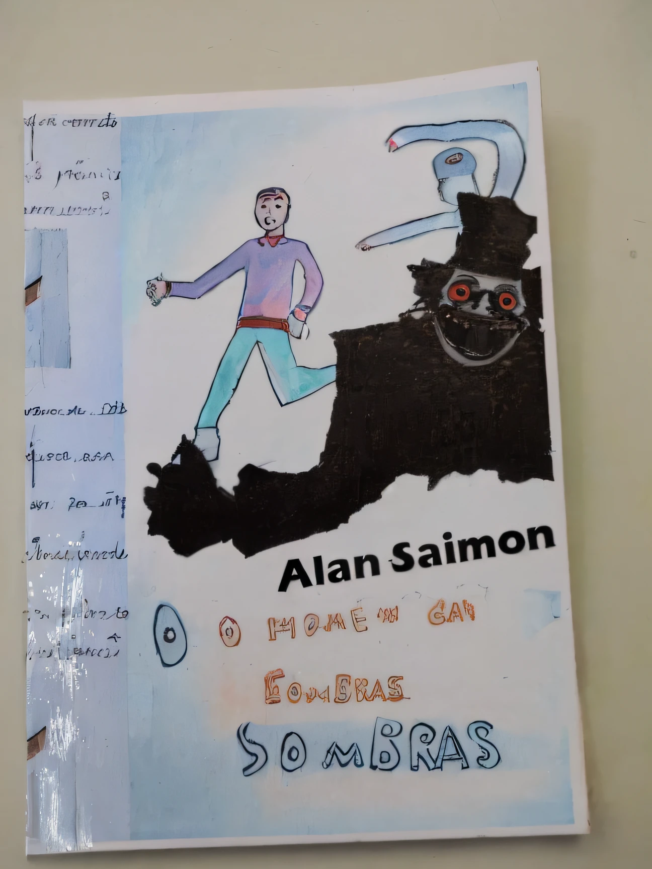 There is a drawing of a man walking a dog on a map, by Almada Negreiros, by Almeida Júnior, Directed by: Alexis Simon Belle, Directed by: Ramon Silva, Directed by: Nandor Soldier, Directed by: Emerson Silva, Directed by: Alice Rahon, inspirado em Altoon Sultan, Directed by: Alejandro Obregon