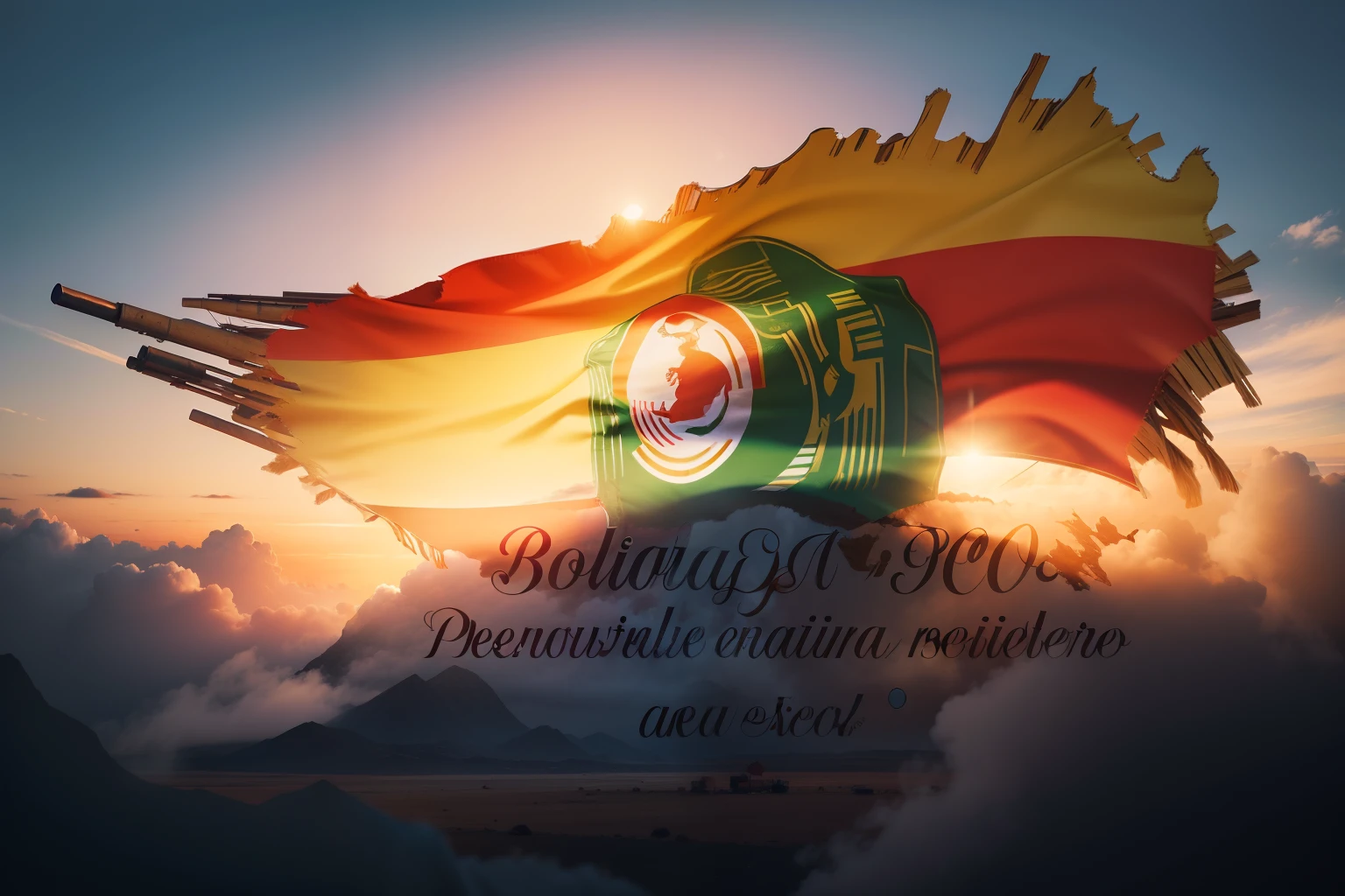 Bandera de bolivia de fondo.