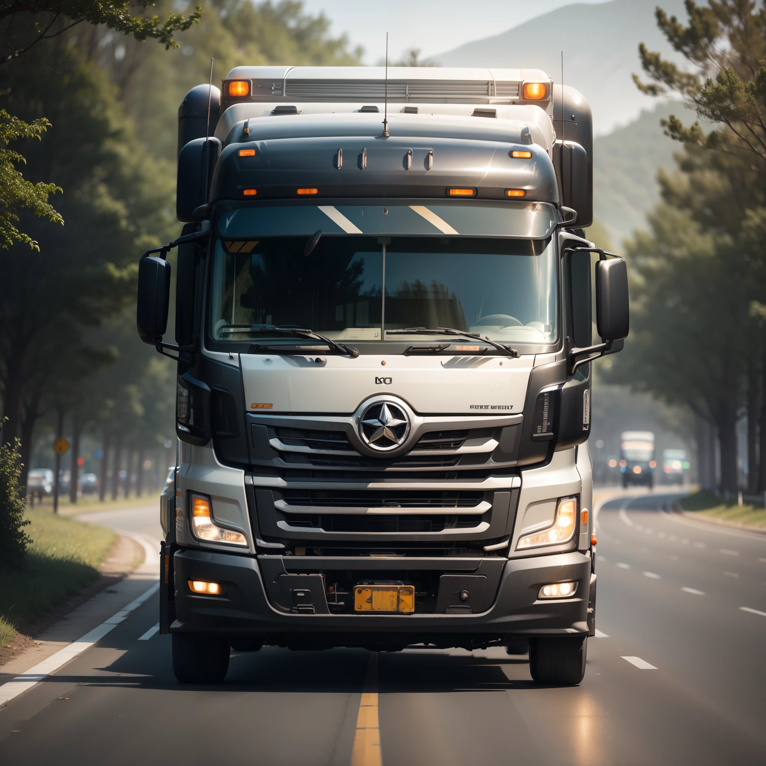 Truck on the road