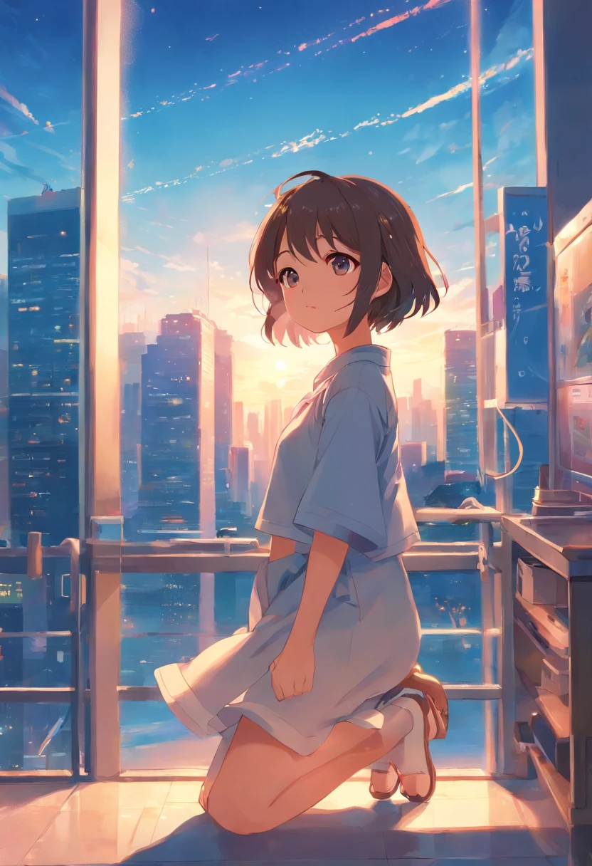 Linda Loli，Ser controlado，The eyes are confused，descalzo，Medias blancas，Levanta la falda，bragas blancas de ropa interior，Adolable