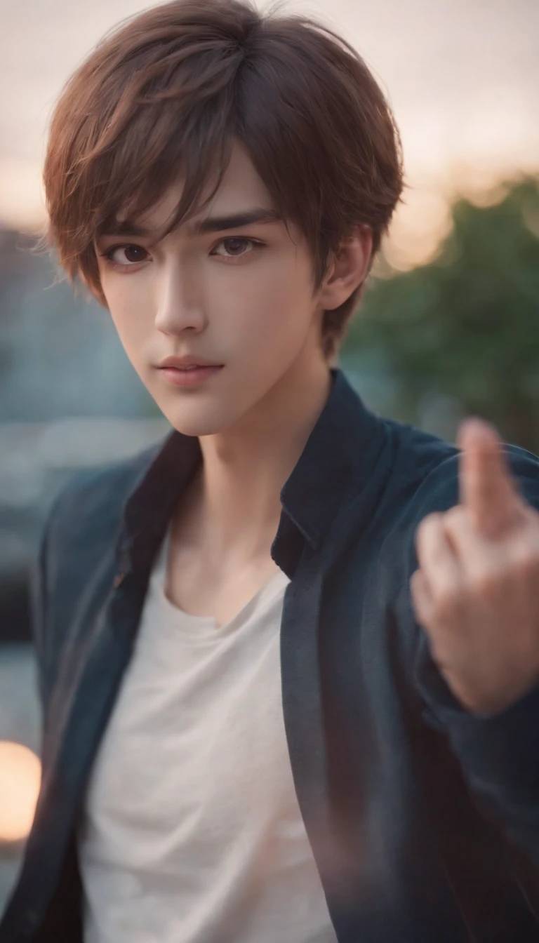 Anime boys call girls through back gestures