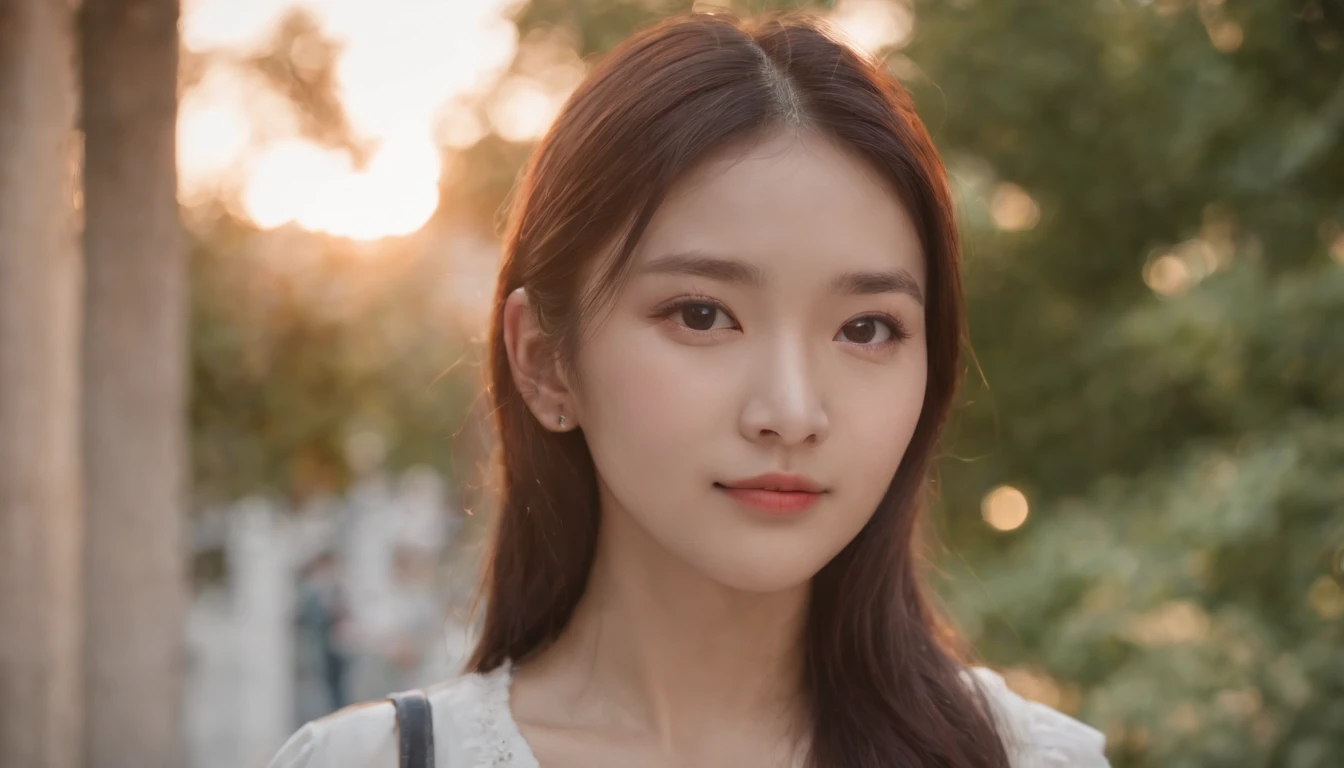 schools，（A 17-year-old Chinese girl 1.2）Light blue JK skirt，White color blouse，Little white socks，VANS SHOES，Real Human，realisticlying，Super light and shadow，Extreme light chasing，Super shadows，Super reflexes，（Delicate facial features1.2）（Delicate hands and fingers 1.5）（Canon portrait lens full-body close-up 1.3）（Wide-angle lens 1.2）