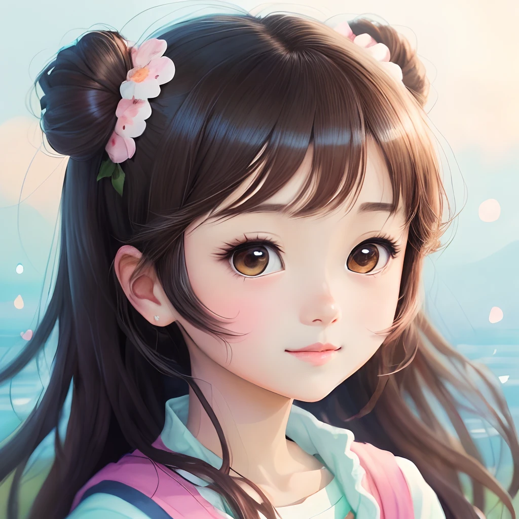 anime visual of a cute girl, Cute anime girl, cute kawaii girls, Cute anime, Cute anime style, Soft anime illustration, Cute anime girl portrait, cute anime girl portraits, extremely cute anime girl face, cute anime face, An anime girl, Kawaii realistic portrait, lovely art style, small curvaceous loli