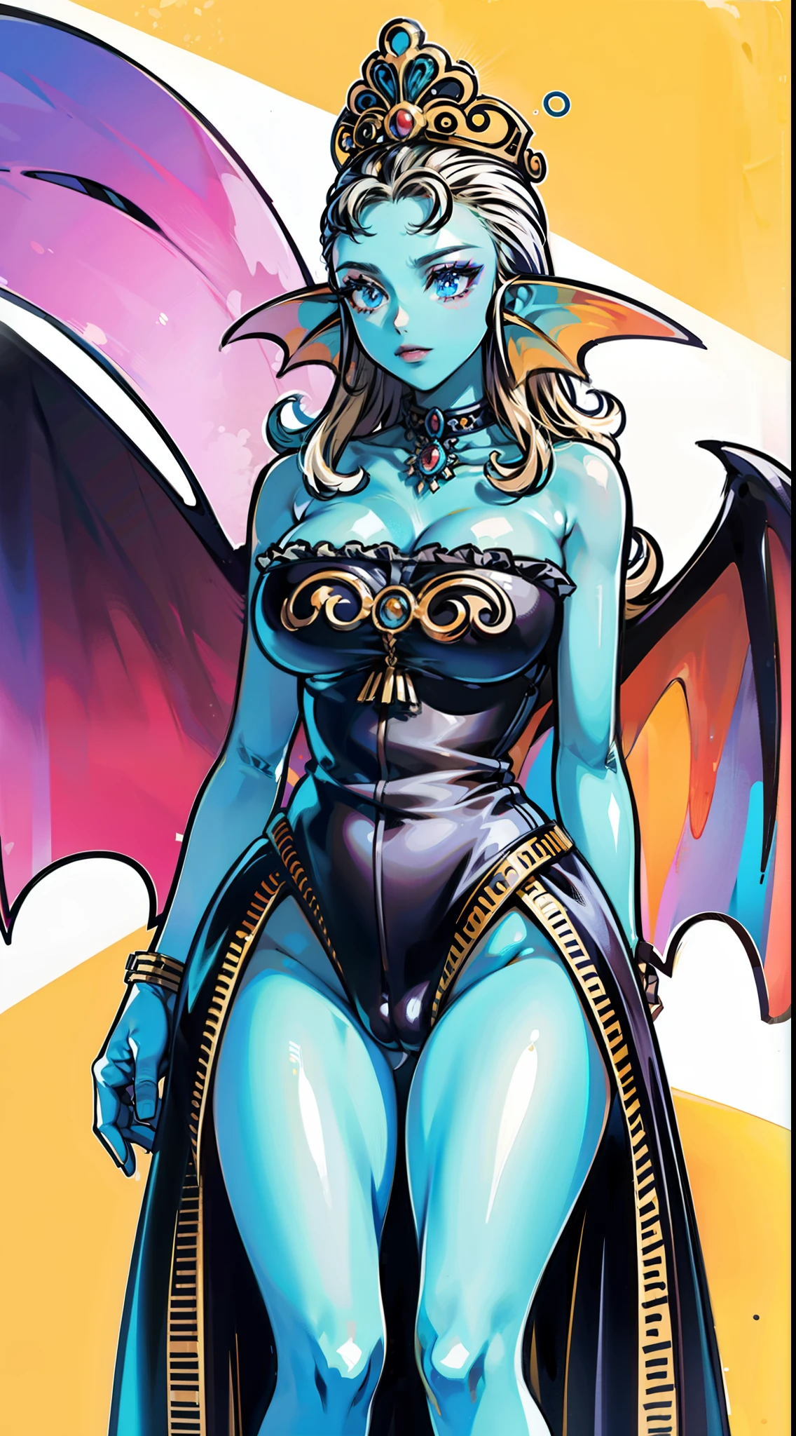 8K,High quality,Anime,married woman,Beautiful,clean,Bright,highlight in eyes,Sexy,ultra gigantic tits,oversized tits,Erotic,Well drawn,,beautiful line art. Blue skin, well-drawn ears, Blue and orange gradient fins, Blue , Blue , Painted from head to waist, Nothing on, , , , , , , , , , , , . legs up, Legs spread, Crotch show, Showing, Crotch spread, Dark Facial Makeup, royal background, Crotch spread, Crotch widening, Crotch widening, Crotch widening, Crotch widening, Crotch widening, , spreading crotch, spreading crotch, spreading crotch, spreading crotch, spreading crotch, spreading crotch, spreading crotch, spreading crotch,