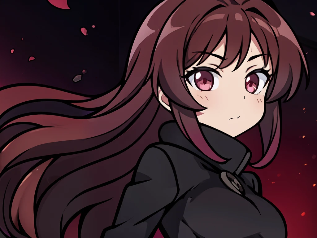 breasts under black outfit