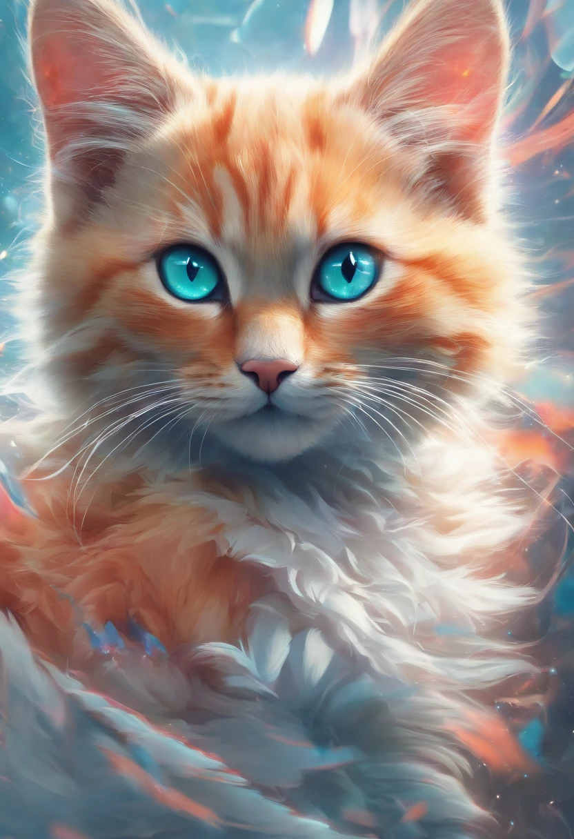 (Best quality,4K,8K,A high resolution,Masterpiece:1.2),Ultra-detailed,(Realistic,Photorealistic,photo-realistic:1.37),A cute little cat trembled slightly,Soft fur texture,Delicate paw pads,Expressive eyes,Cute twitchy beard,Hints of vulnerability,Gently wagging tail,playful pose,Art cat illustration,Subtle color palette,Natural lighting