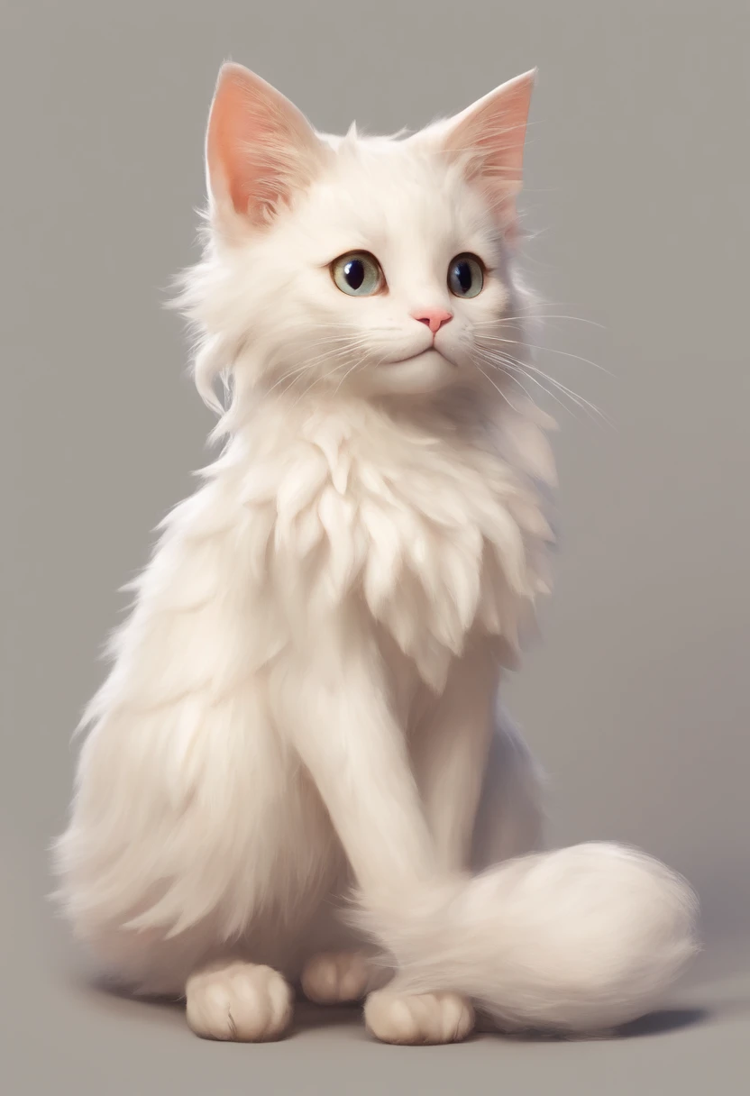 (Best quality,4K,8K,A high resolution,Masterpiece:1.2),Ultra-detailed,(Realistic,Photorealistic,photo-realistic:1.37),A cute little cat trembled slightly,Soft fur texture,Delicate paw pads,Expressive eyes,Cute twitchy beard,Hints of vulnerability,Gently wagging tail,playful pose,Art cat illustration,Subtle color palette,Natural lighting