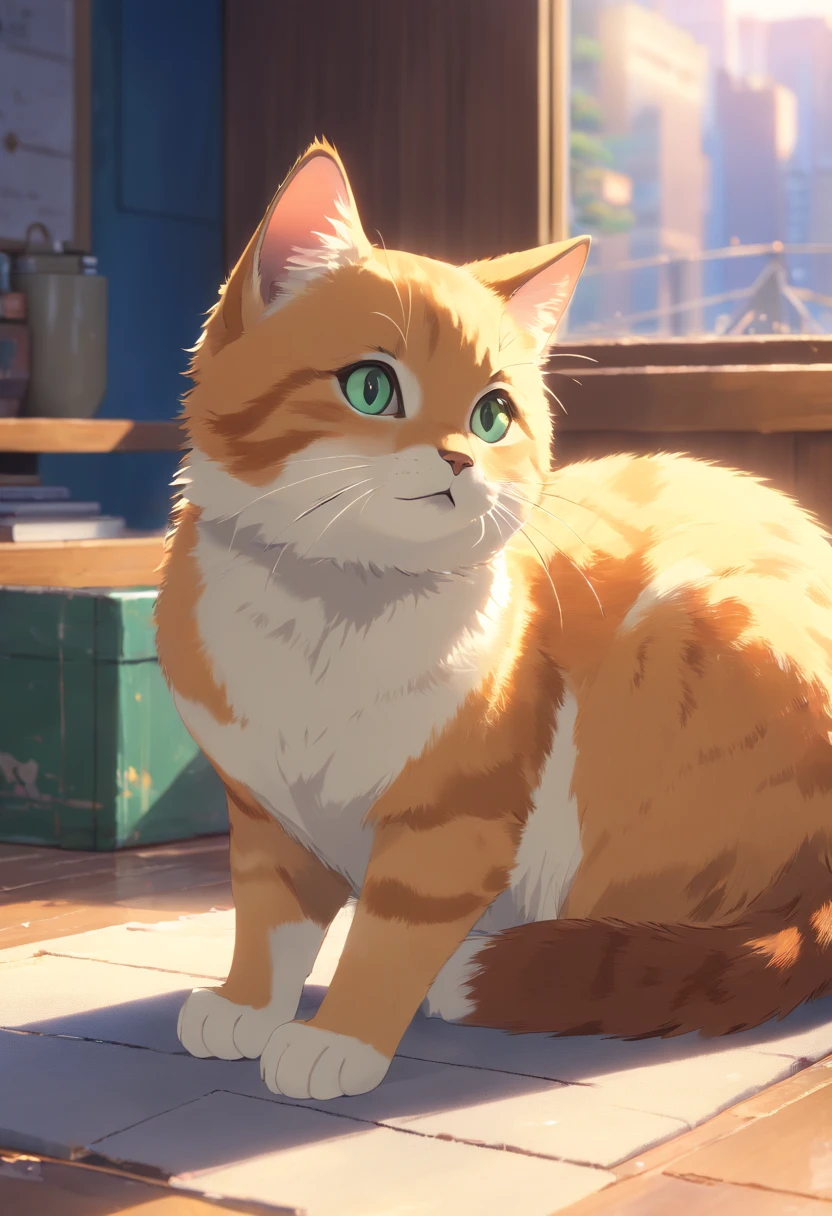 (Best quality,4K,8K,A high resolution,Masterpiece:1.2),Ultra-detailed,(Realistic,Photorealistic,photo-realistic:1.37),A cute little cat trembled slightly,Soft fur texture,Delicate paw pads,Expressive eyes,Cute twitchy beard,Hints of vulnerability,Gently wagging tail,playful pose,Art cat illustration,Subtle color palette,Natural lighting