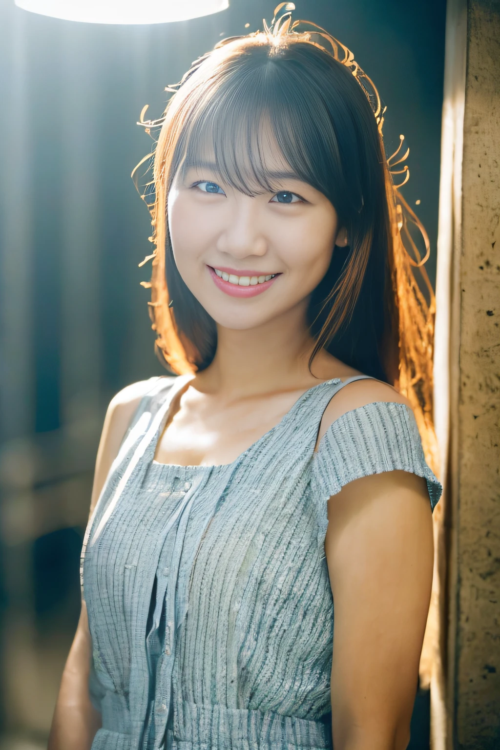 1girl, happy, smiling, (at street:1.2), ((office uniform:1.2)),night, RAW photo, (photorealistic:1.37, realistic), highly detailed CG unified 8K wallpapers, looking at viewer, (((straight from front))), (HQ skin:1.8, shiny skin), 8k uhd, dslr, soft lighting, high quality, film grain, Fujifilm XT3, ((upper body:1.6)), (professional lighting:1.6)