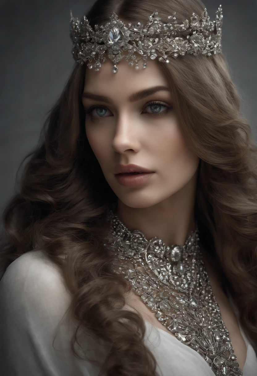 (Silver fittings based on very beautiful models), (Solo), ((Her facial features are beautiful and elegant)), (Her roots are in Eastern Europe and Asia), Double eyelids, (Slightly thick sexy lips:1.2), Ultra-fine and incredibly high-resolution silver-toned hardware, Highly detailed facial textures, Impressive body shape, curvy build,Very attractive woman, Get rid of ultra-high resolution textures, High-resolution body rendering ,Big eyes, unique masterpiece, incredibly high resolution, Highly detailed, Stunning silver work, A one-of-a-kind silver sculpture,Highlight your curve, Break (Silver jewelry in the shape of a very beautiful woman, Shiny and shiny), (Crafted with meticulous precision), ((In addition to the predominantly female,Some are engraved with very intricate patterns)), ((Delicate and elegant silver jewelry)), Break ((Top quality, 8K)), Clear focus: 1.2, (layered cut, Large: 1.2), (beauty with perfect body: 1.4), (Beautiful shape and: 1.3), Thin waist