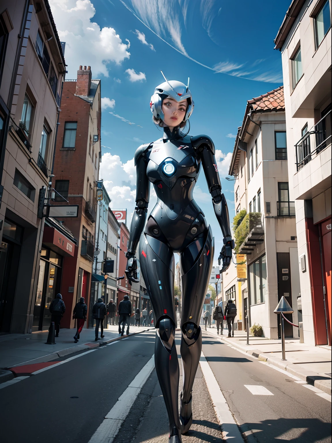 Robots of the futuristic world,Walk through the city