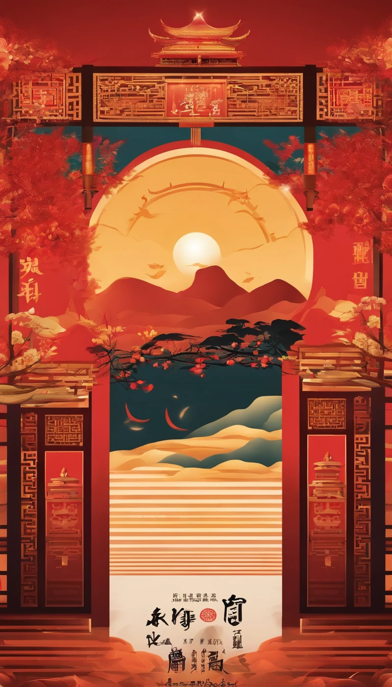 High-end simple Chinese National Day poster