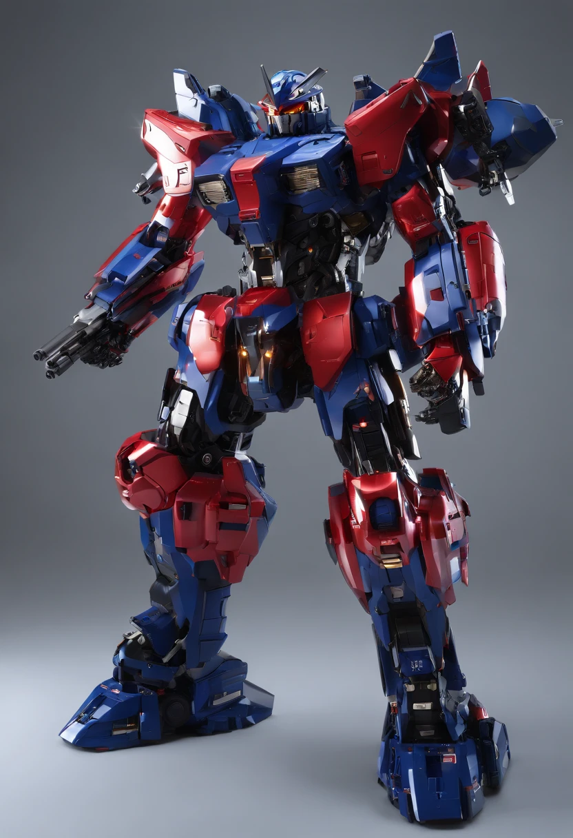 ((battleground background, Destruction, Explosion)) ((Sit Pose)) Ultra-advanced AI 4D life-size ultra-realistic illustration of Gundam Venom, Asgard armor, Asgardian elements, Blue and red wear huge futuristic robes, Neat body shape:: Possession of oversized weapons, Long shot, centered image, Full view, Manual grenades, hulking, futuristic design, Stylish weapon elements, Neural weapon inspiration, GUNPLA weapon inspiration, Color balance, Clean and sharp image, Good brightness, dynamic shading, Nikon D4:: Inspired by world-class weapon illustrators::