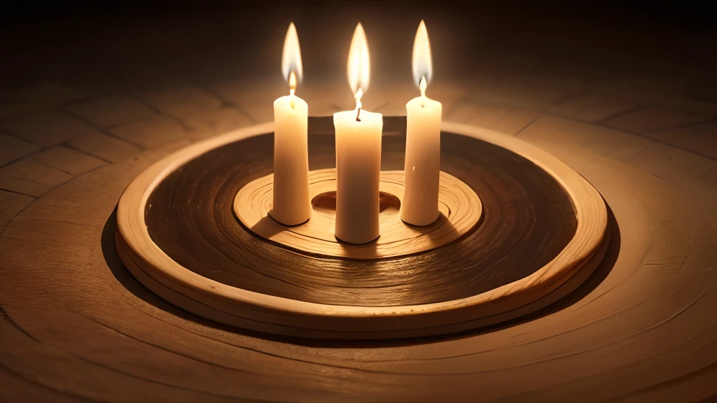 A symbolic image that represents the continuity of Judaism through the generations, with a candle lit in memory of the ethical and resilience lessons.