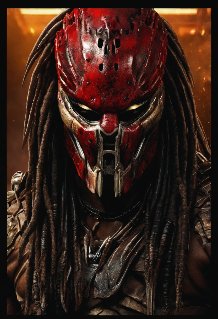 Predator，Remove the mask，Detailed horror face