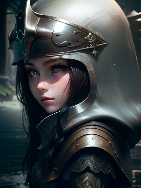 Girl,helm,dark,beauty