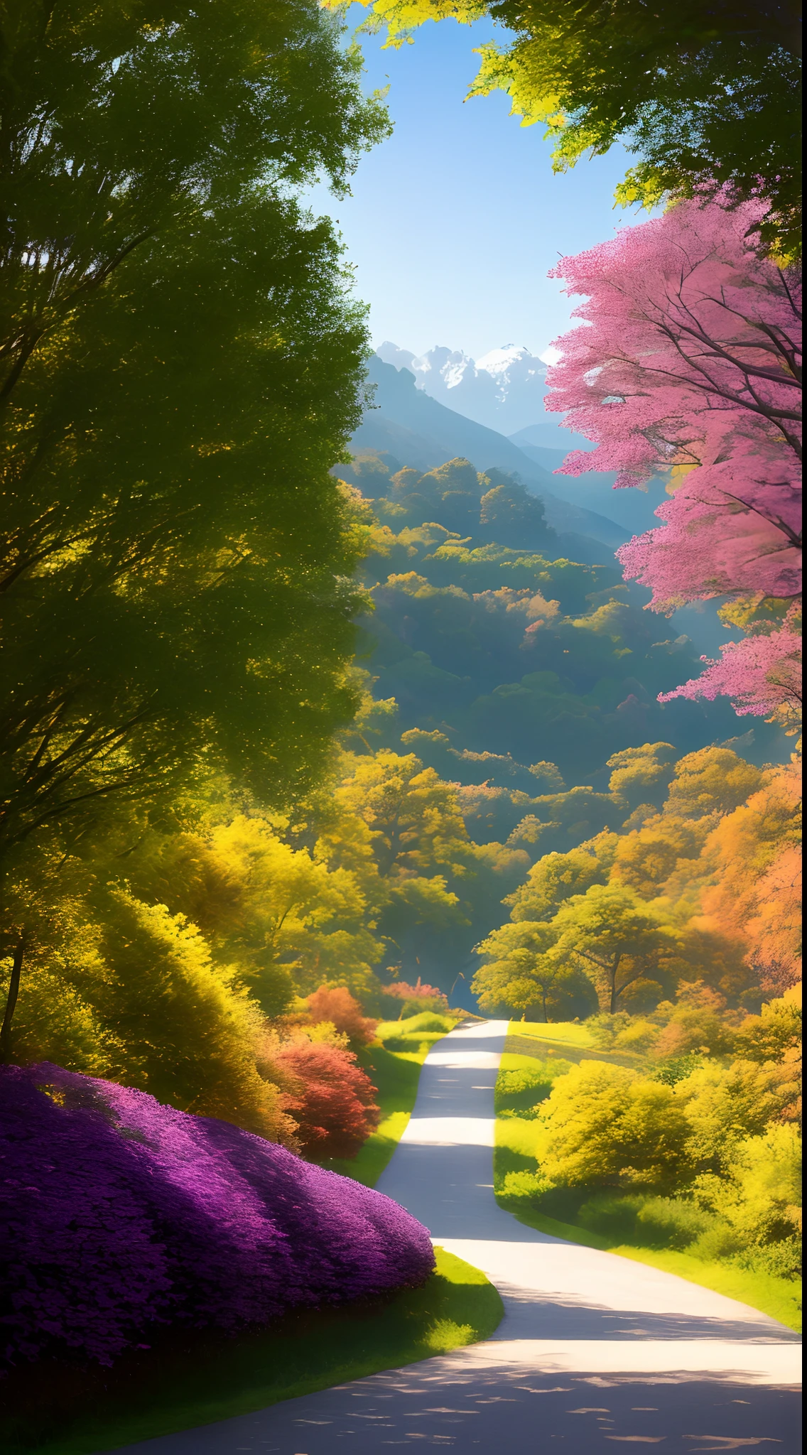 Masterpiece, Best Quality, High Quality, Extremely Detailed CG Unity 8k Wallpaper, Scenic, Oil Painting, Award Winning Photography, Bokeh, Depth of Field, HDR, Glow, Chromatic Aberration, Photorealistic, Extremely Detailed, Art Station Trending, CGSociety Trending, Intricate , highly dramatic, midway art and masterpiece, best quality, highest quality, extremely detailed CG Unity 8k wallpapers. A lush summer landscape of rolling green hills stretching to the horizon, dotted with wildflowers in shades of pink, yellow and purple, flooded with light. This is a masterpiece, best quality, highest quality, extremely detailed CG unity 8k wallpaper peaceful autumn landscape surrounded by golden yellow, fiery red and burnt orange trees. The fresh air smells sweet of fallen leaves and wood smoke. The ground is covered with a warm layer of leaves that rustle under your feet. A misty mountain rises in the distance, surrounded by light And a masterpiece in the best quality and extremely detailed CG unity 8k wallpaper A breathtaking winter landscape covered in snowy capes, creating a A world of shimmering whites and cool blue shades. The tall evergreens are tall and proud, their branches covered with snow and light. This is a masterpiece with the best quality, great quality and extremely detailed CG unity 8k wallpaper vivid spring landscape full of new life and colors. The hills are carpeted in green with delicate wildflowers in shades of pink, purple and yellow, with plenty of lighting