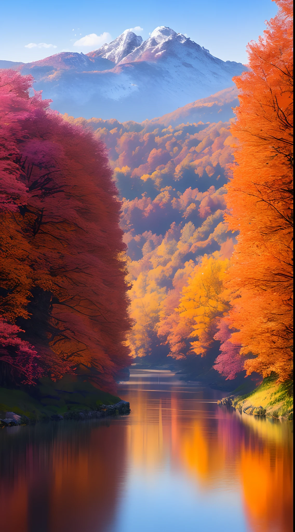 Masterpiece, Best Quality, High Quality, Extremely Detailed CG Unity 8k Wallpaper, Scenic, Oil Painting, Award Winning Photography, Bokeh, Depth of Field, HDR, Glow, Chromatic Aberration, Photorealistic, Extremely Detailed, Art Station Trending, CGSociety Trending, Intricate , highly dramatic, midway art and masterpiece, best quality, highest quality, extremely detailed CG Unity 8k wallpapers. A lush summer landscape of rolling green hills stretching to the horizon, dotted with wildflowers in shades of pink, yellow and purple, flooded with light. This is a masterpiece, best quality, highest quality, extremely detailed CG unity 8k wallpaper peaceful autumn landscape surrounded by golden yellow, fiery red and burnt orange trees. The fresh air smells sweet of fallen leaves and wood smoke. The ground is covered with a warm layer of leaves that rustle under your feet. A misty mountain rises in the distance, surrounded by light And a masterpiece in the best quality and extremely detailed CG unity 8k wallpaper A breathtaking winter landscape covered in snowy capes, creating a A world of shimmering whites and cool blue shades. The tall evergreens are tall and proud, their branches covered with snow and light. This is a masterpiece with the best quality, great quality and extremely detailed CG unity 8k wallpaper vivid spring landscape full of new life and colors. The hills are carpeted in green with delicate wildflowers in shades of pink, purple and yellow, with plenty of lighting