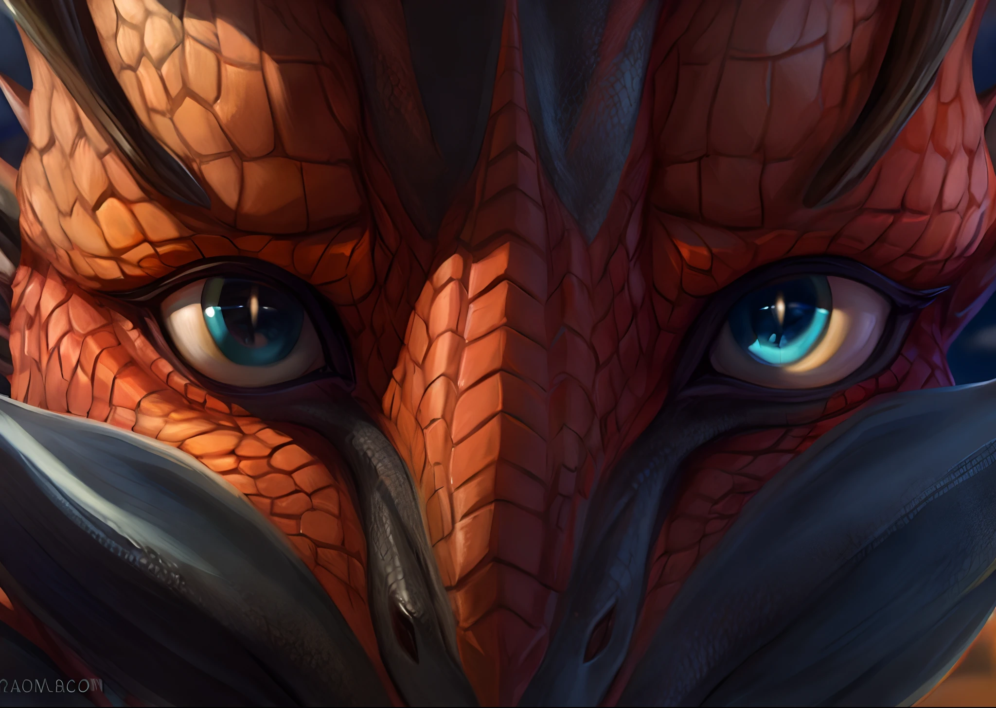 (by foxovh:0.8), dragon-nora, dragon, scalie ,close up, close up eyes