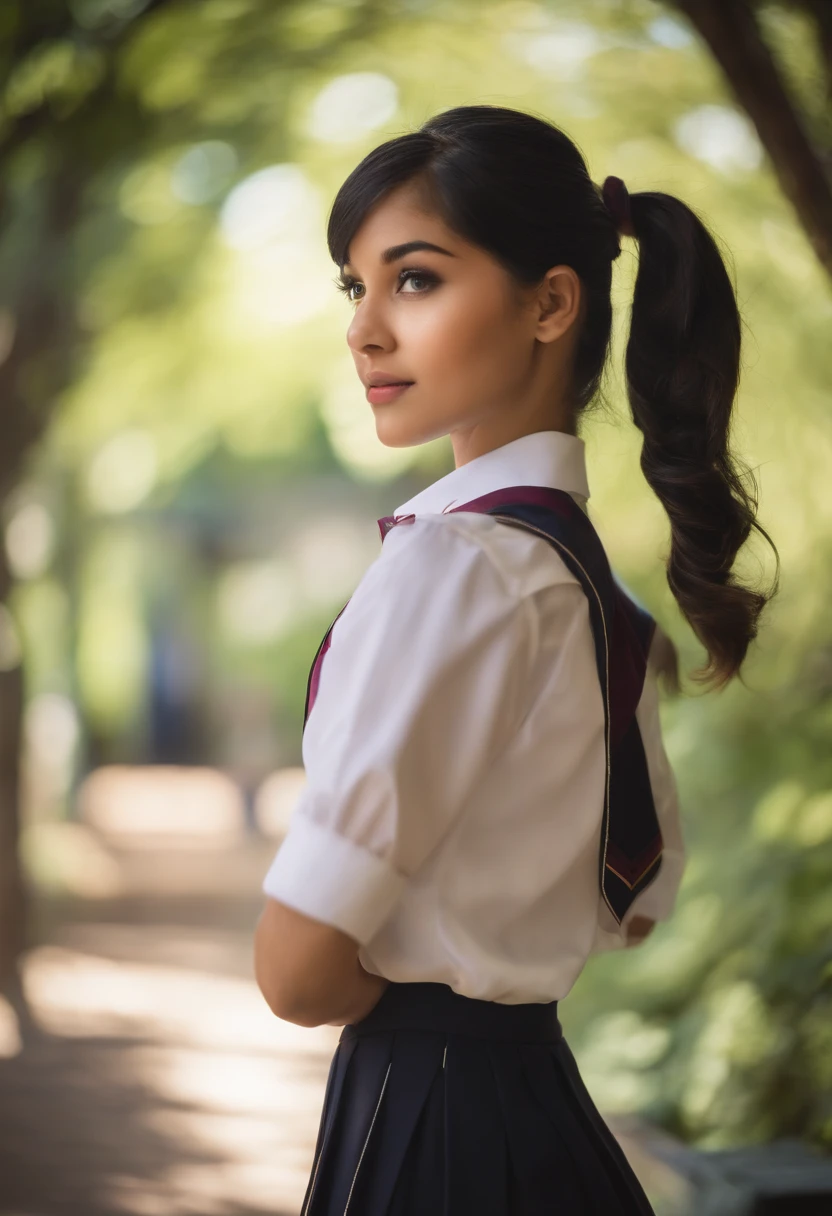 Tia in school uniform