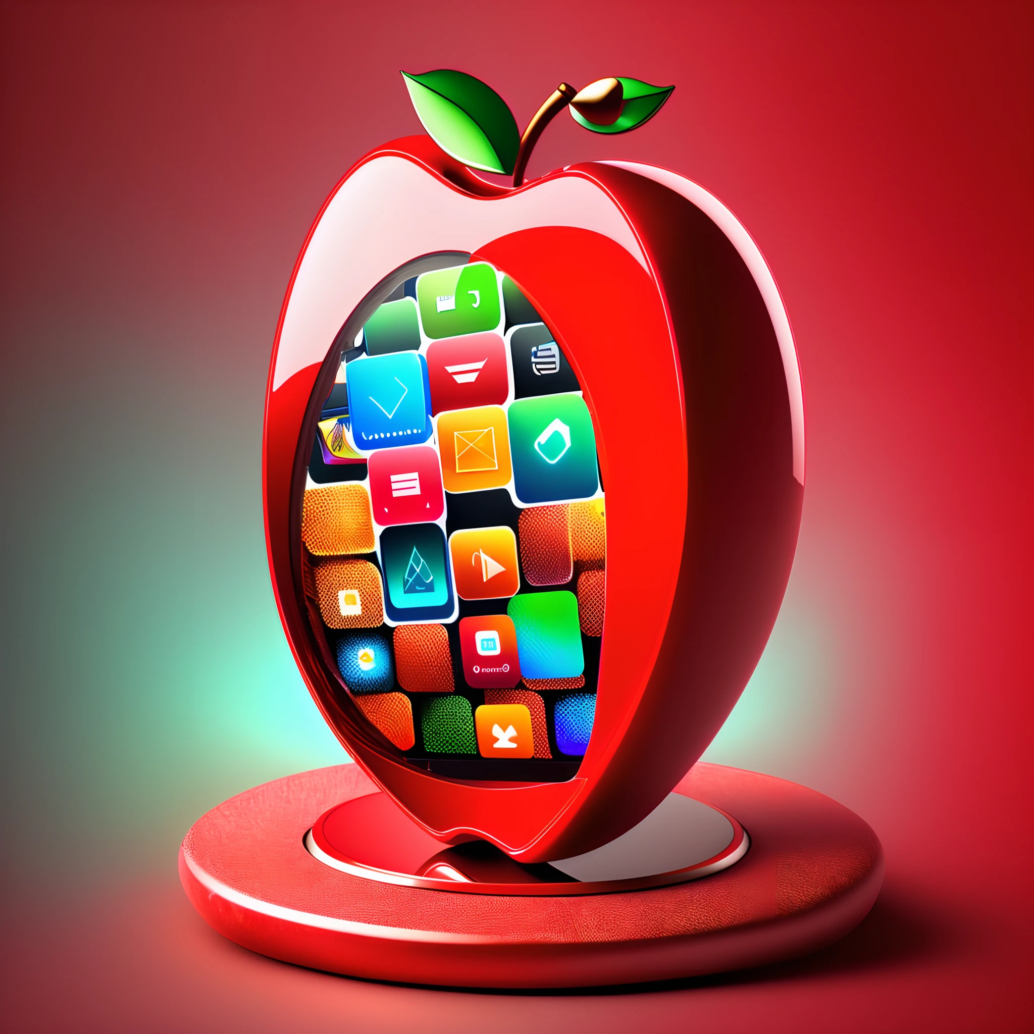 Screen lined with apps