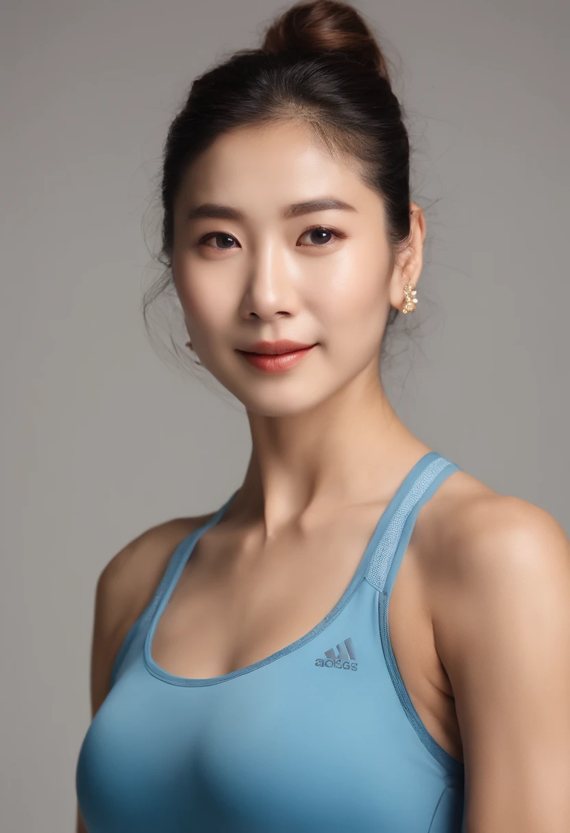 ((pose for photo、Under the tecateca armpits、Armpit、armpit pose、Armpit、Armpit、Light illuminating the armpits、Shine a light in the armpits、masterpiece, Top image quality, hight resolution, Wrinkles under the armpits:1.6、slimy armpits、独奏、Sweaty face、no-bra、small tits、Blue color athletics sleeveless uniform、track and field athlete、high-ponytail Hairstyle、Locker Room、dress room、no-bra、Upper body only、Armpit Light、Armpit hairy、Armpit hair、Armpit hair、Blue eyes、Detailed wrinkles in the armpits、realistic armpit、Tecateca armpits、Glossy armpits、Oiled shiny armpits、Oiled shiny armpits、slimy armpits))、Stand straight at us、Raise both hands、Latina, puberty, Sweaty face、red lipsticks、Athletics Stadium Locker Room、独奏、I'm looking at the armpits、Navel is visible、Navel