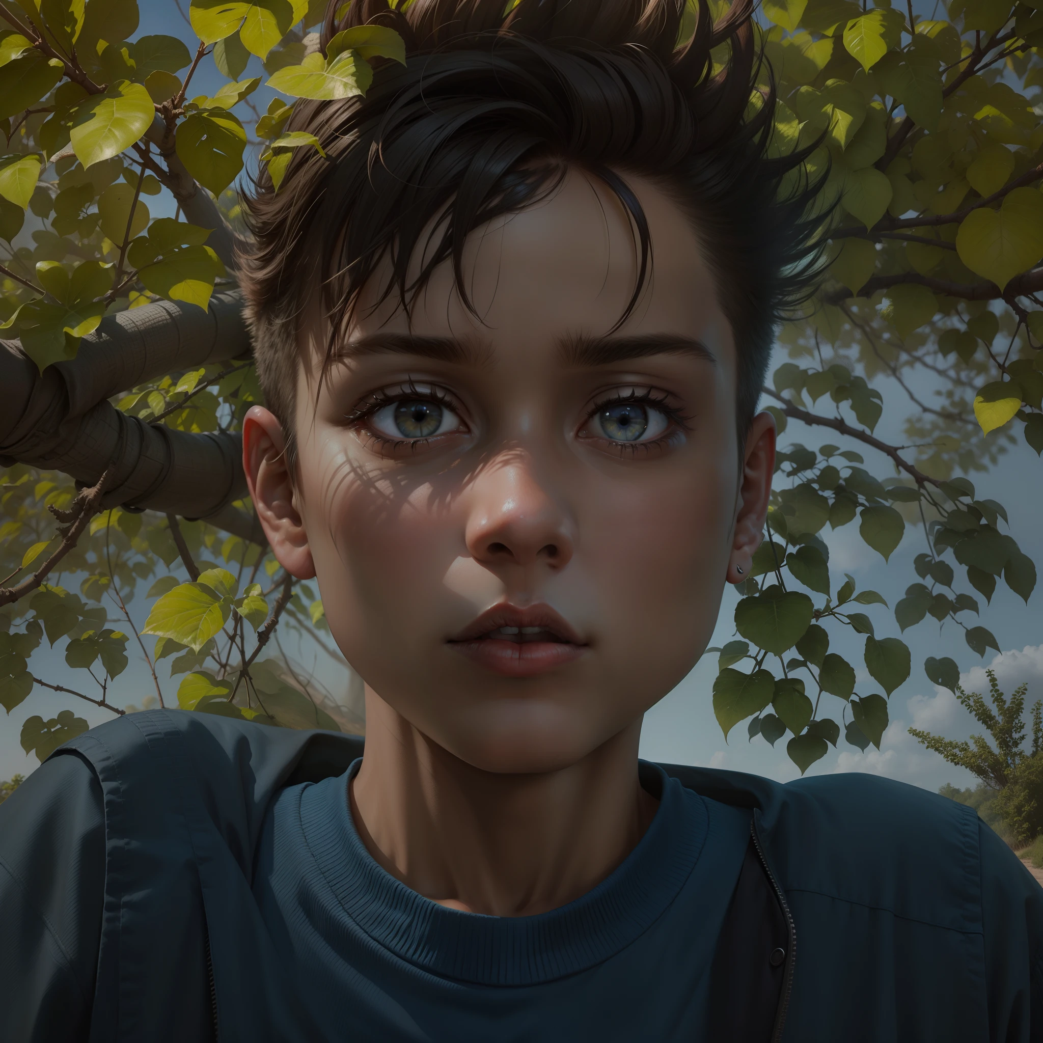 Change background , cuypunk, ultra realistic boy