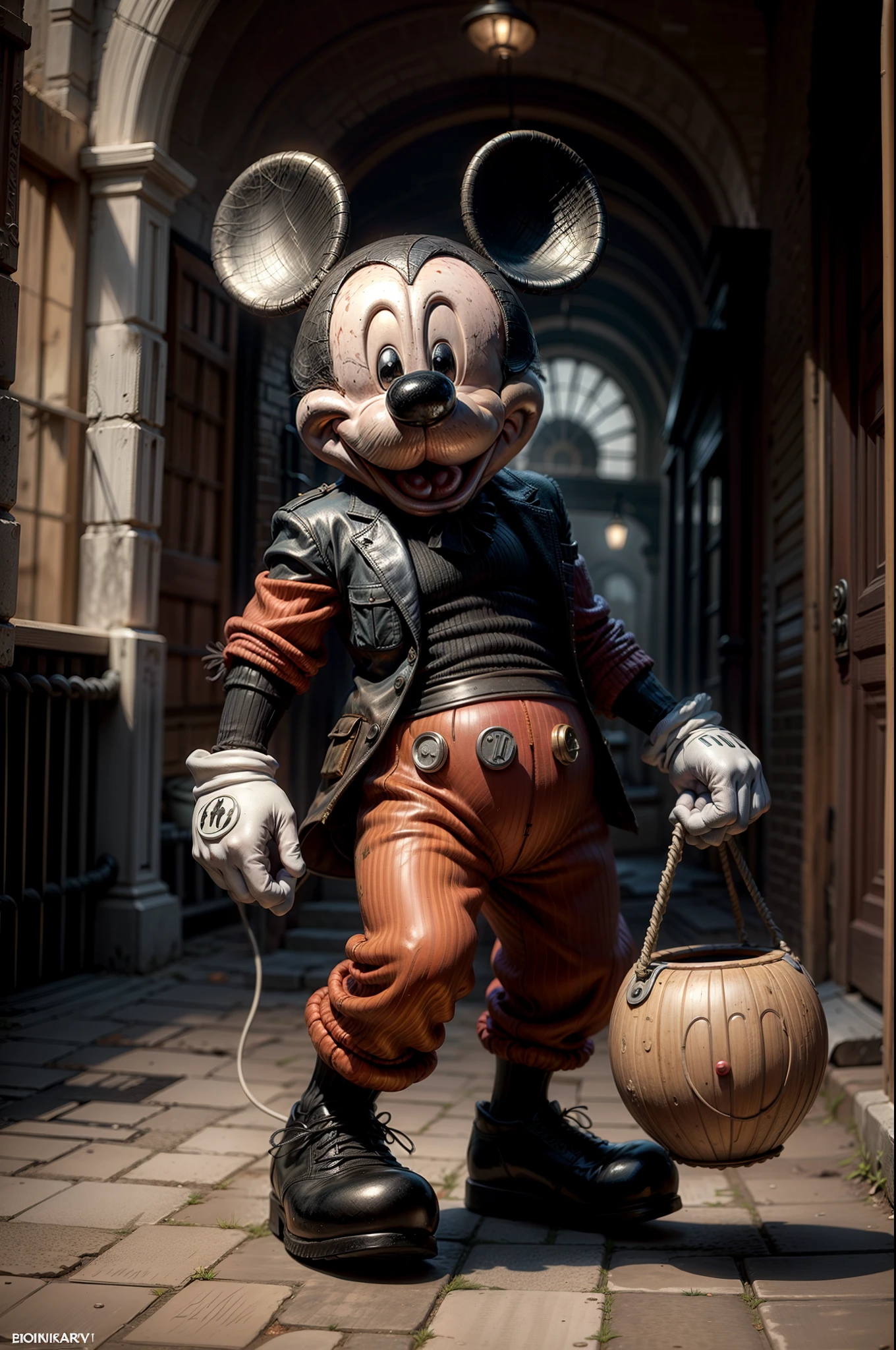 Mickey con un traje de juggernaut